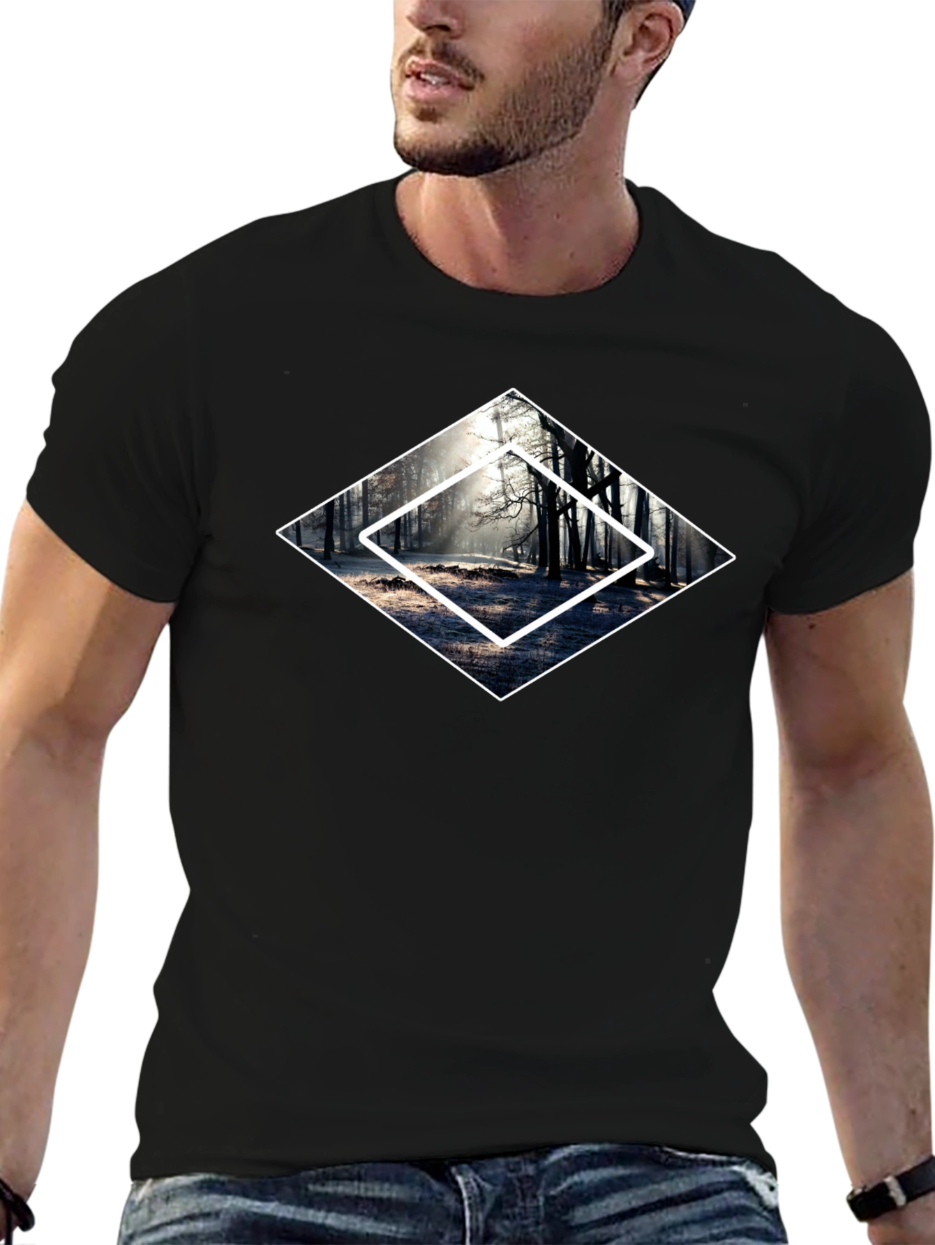 Black Diamond Forest Graphic Tee - Men's Black T-Shirt view 6
