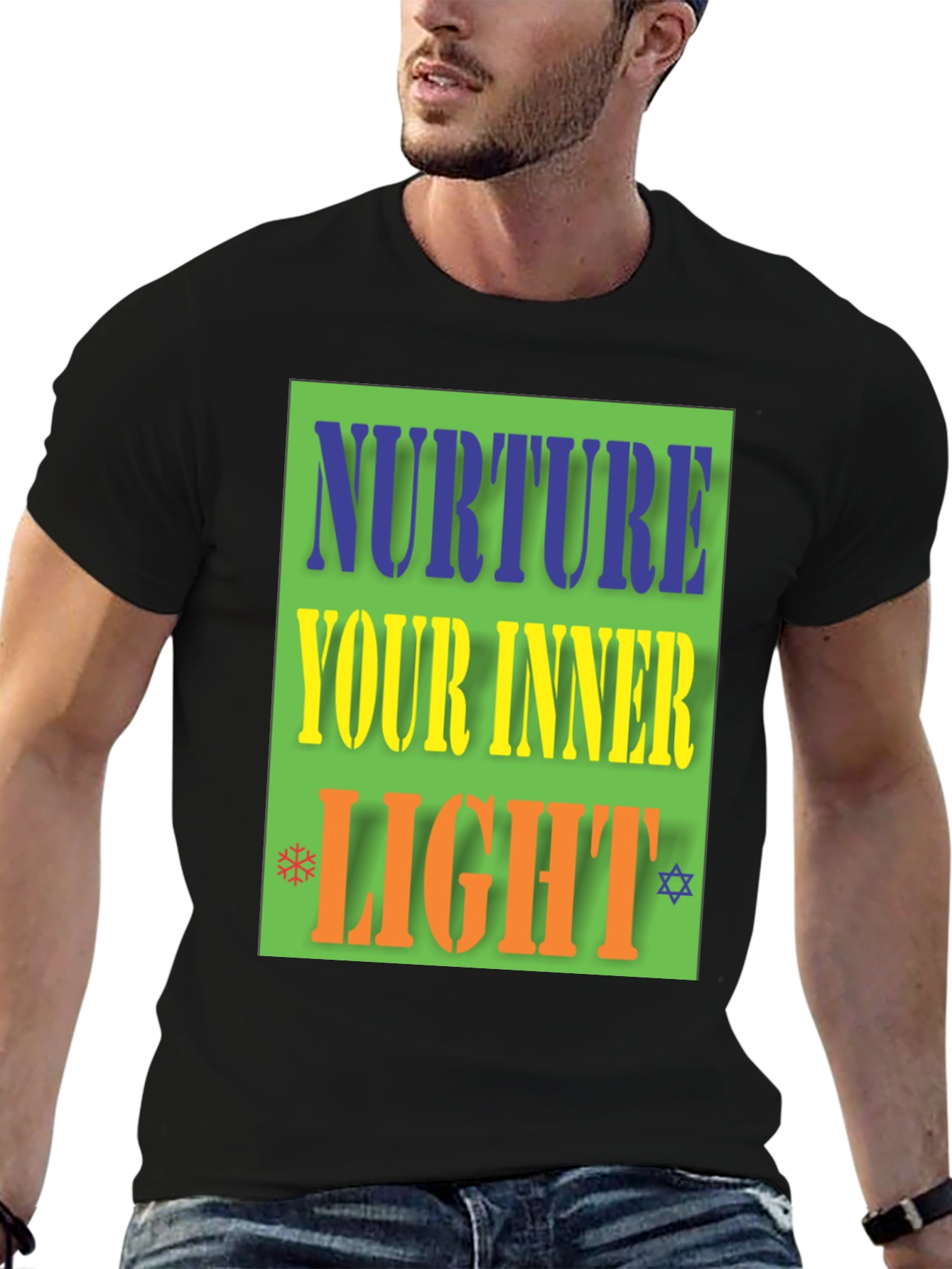 Black Nurture Your Inner Light Graphic Tee view 6