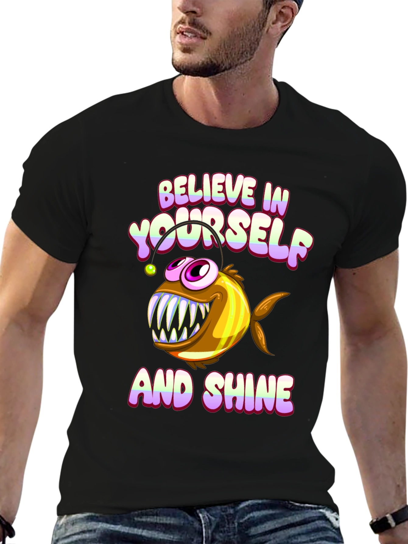 Black Believe Anglerfish Graphic Tee view 6