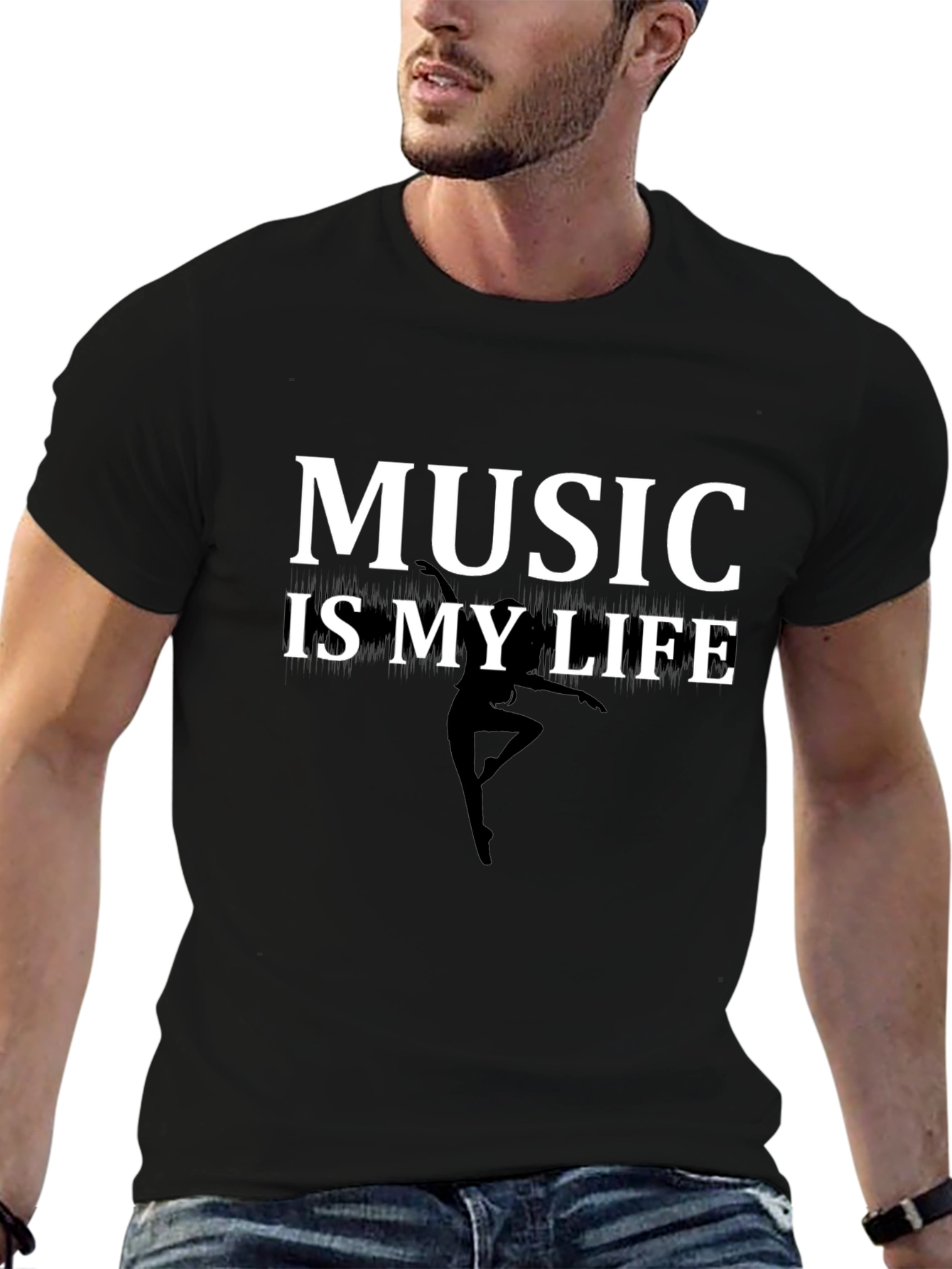 Black Music is My Life Graphic Tee view 6