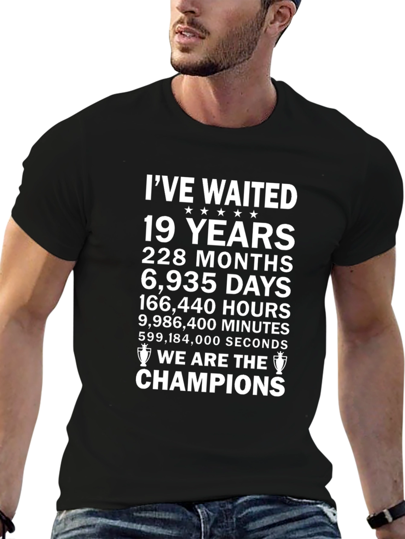 Black 19 Years Champions T-Shirt view 6