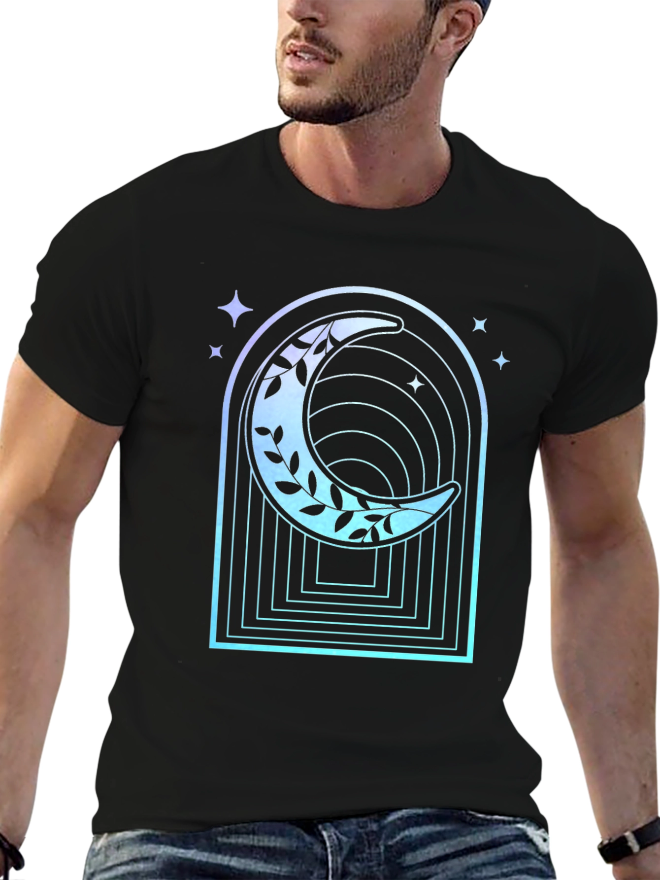 Black Mystic Moon T-Shirt view 6