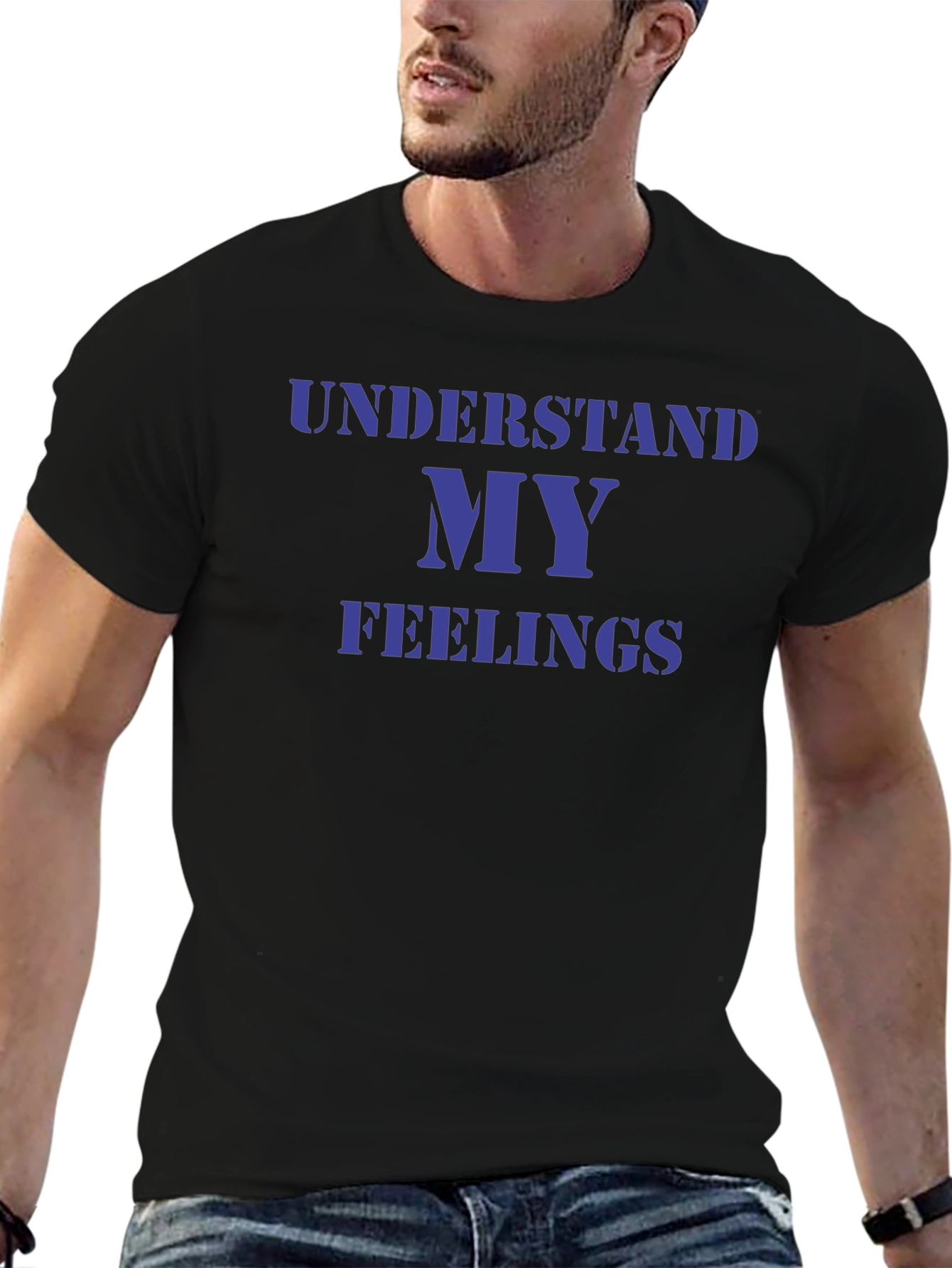 Black Understand My Feelings Graphic T-Shirt view 6