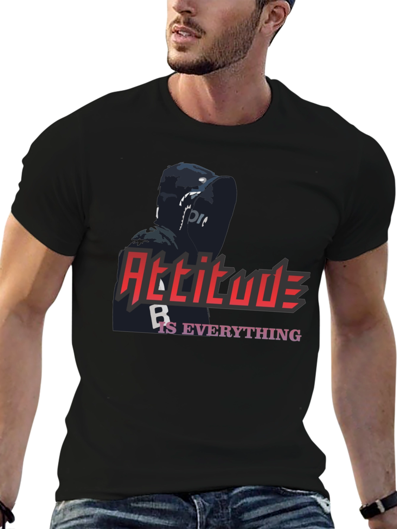 Attitude Is Everything Graphic Tee - Stylish Black T-Shirt - 6