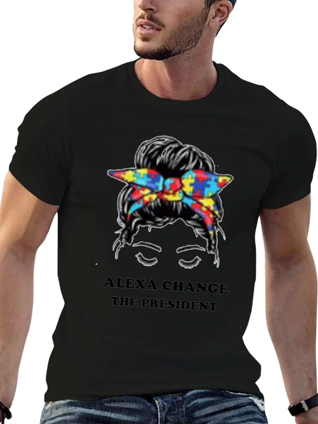 Black Alexa Change The President Tee view 6