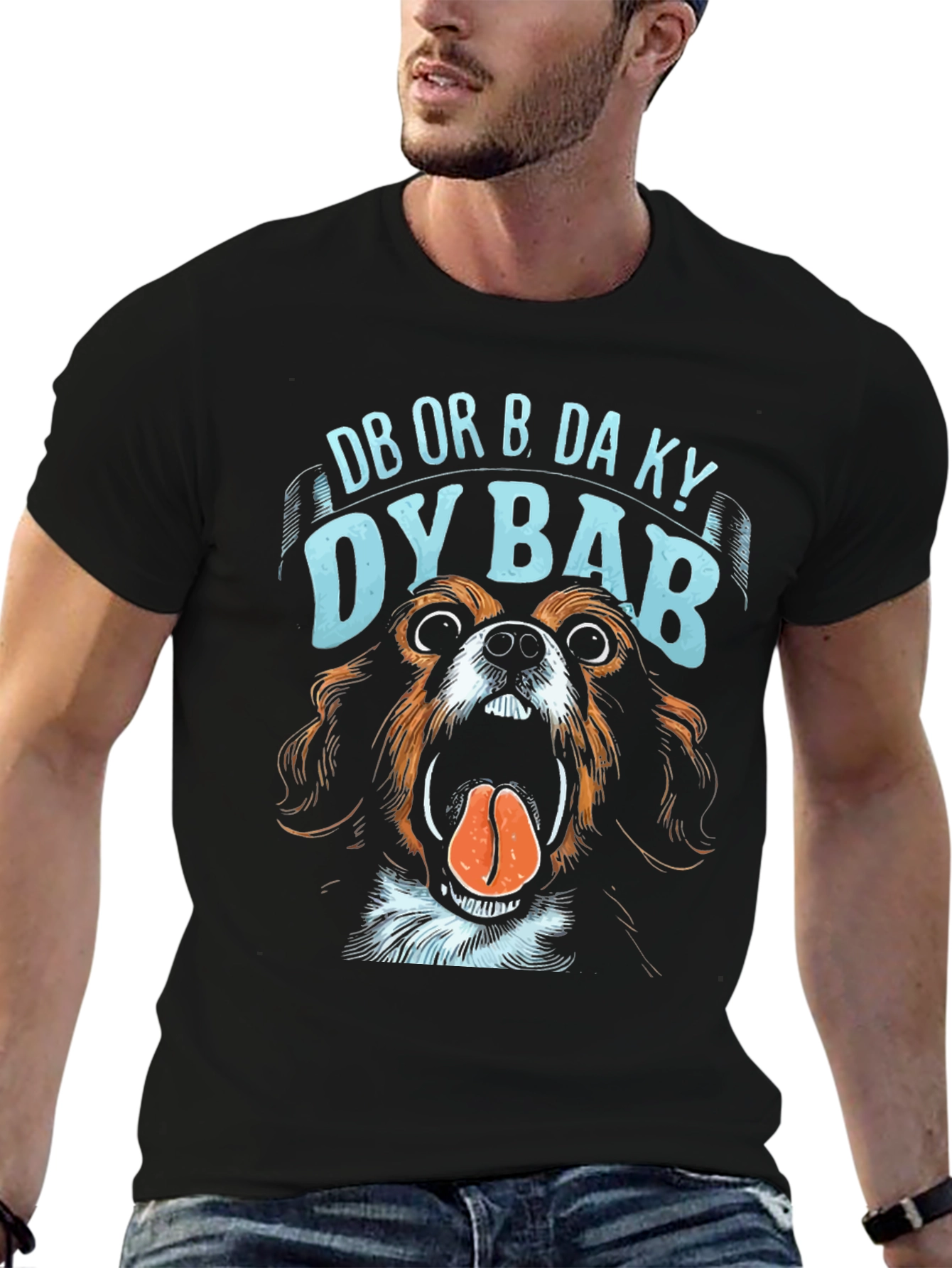 Black Dog Lover's Tee: Funny Dog DB Or B Da Ky DY Bab T-Shirt view 6