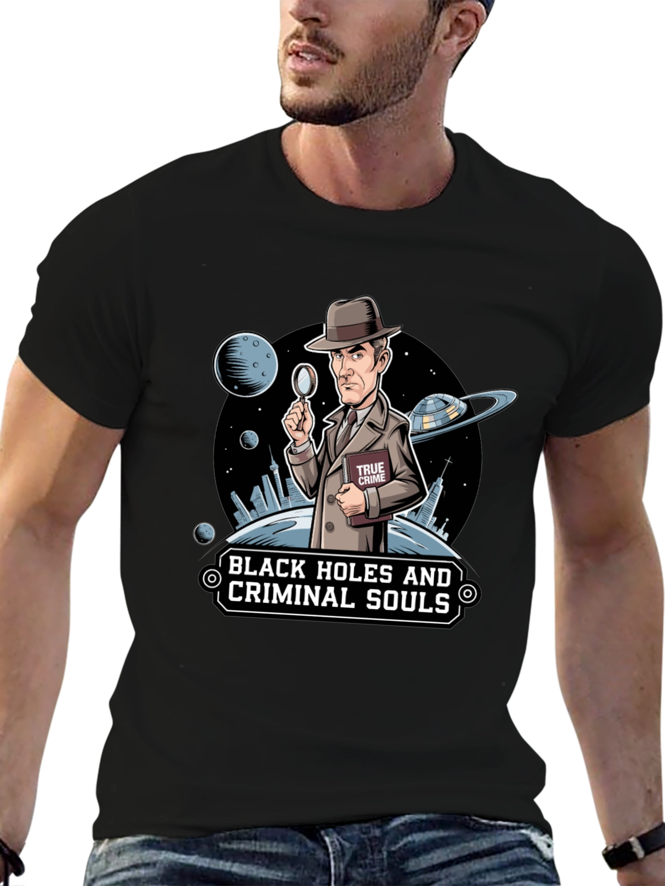 Black Black Holes & Criminal Souls Graphic Tee view 6