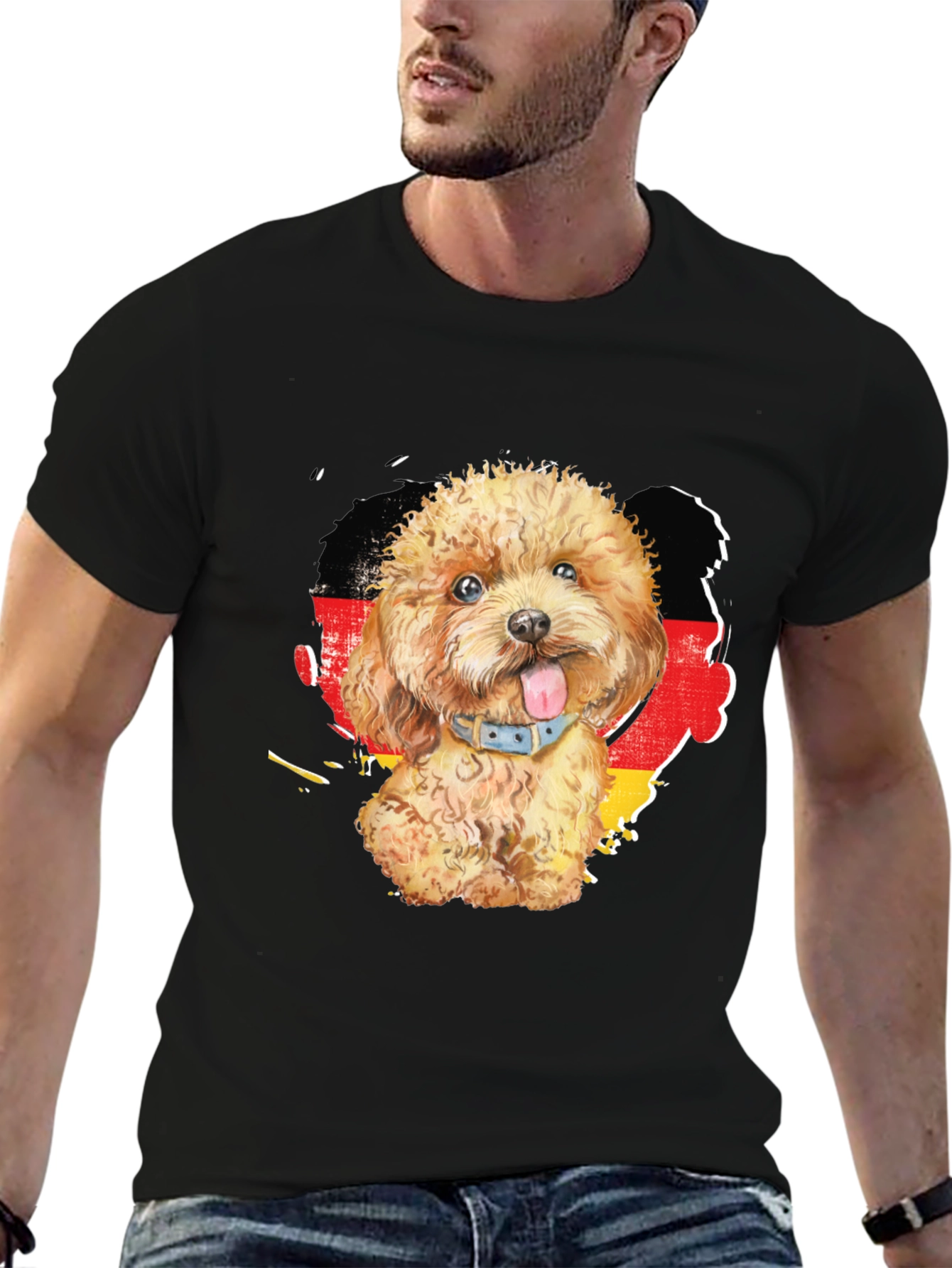 Dog Lover T-Shirt with German Flag - 6