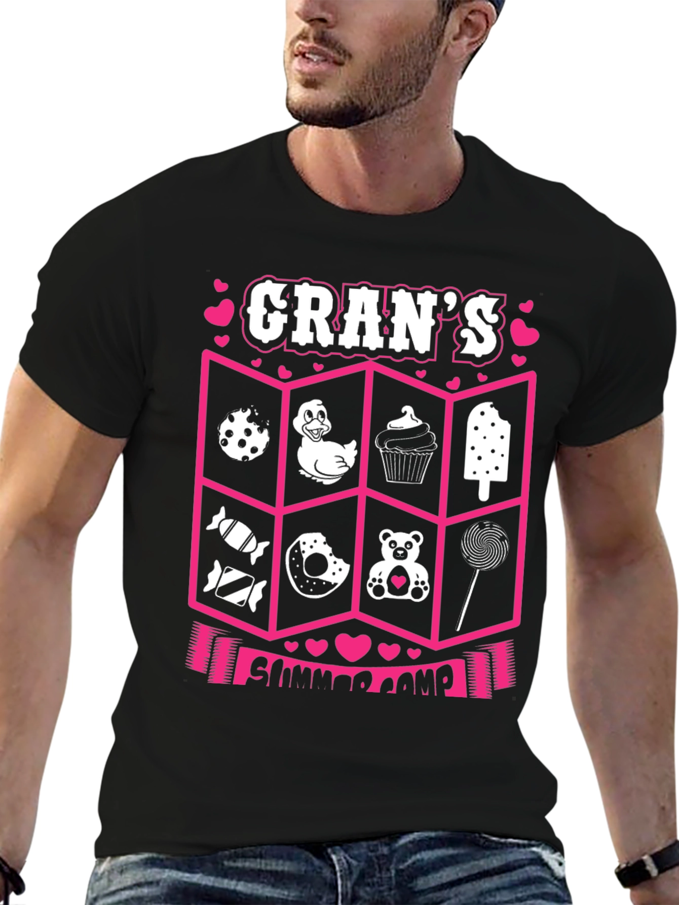 Black Gran's Summer Camp T-Shirt - Fun & Festive view 6