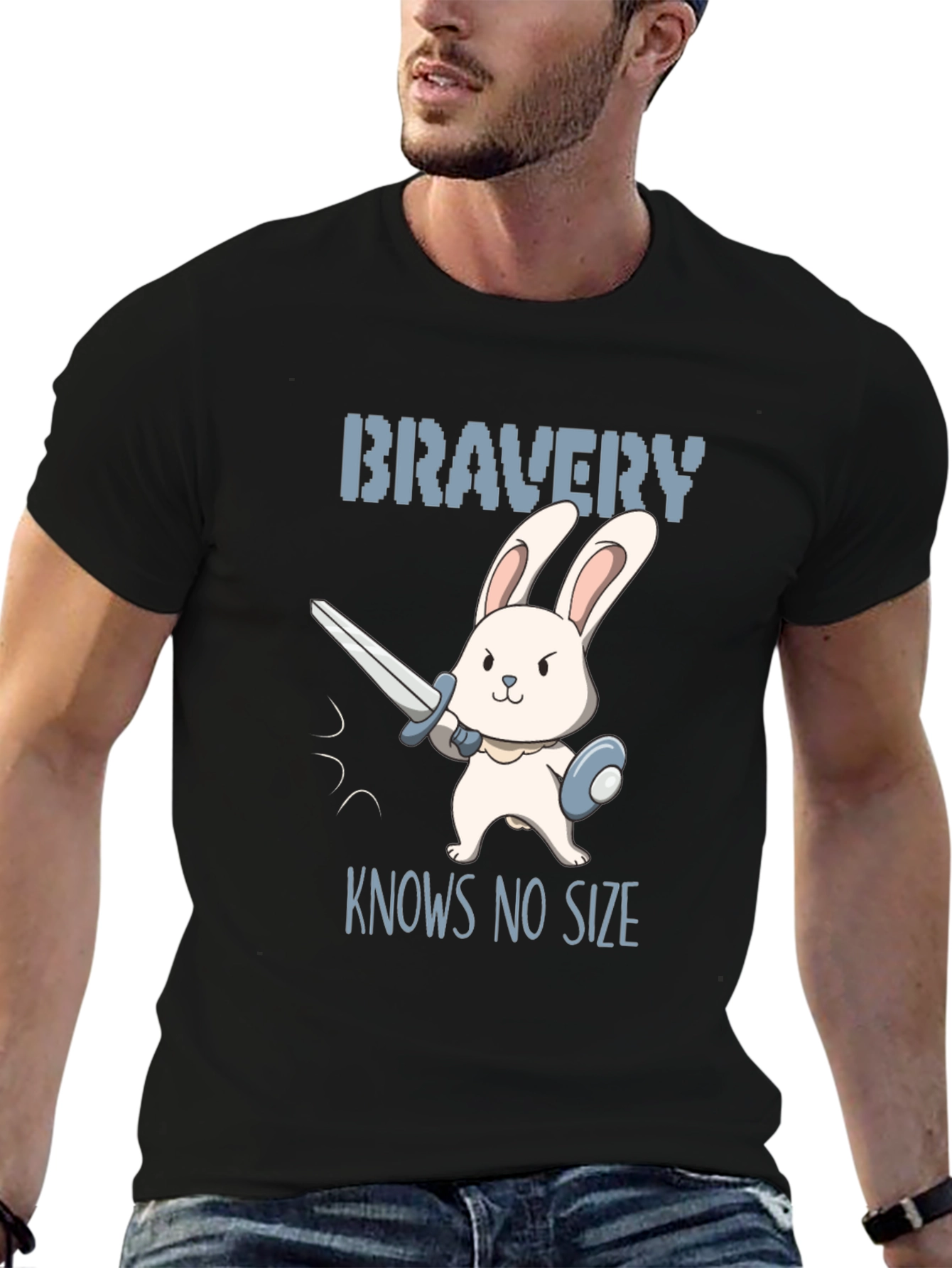 Black Bravery Knows No Size T-Shirt view 6