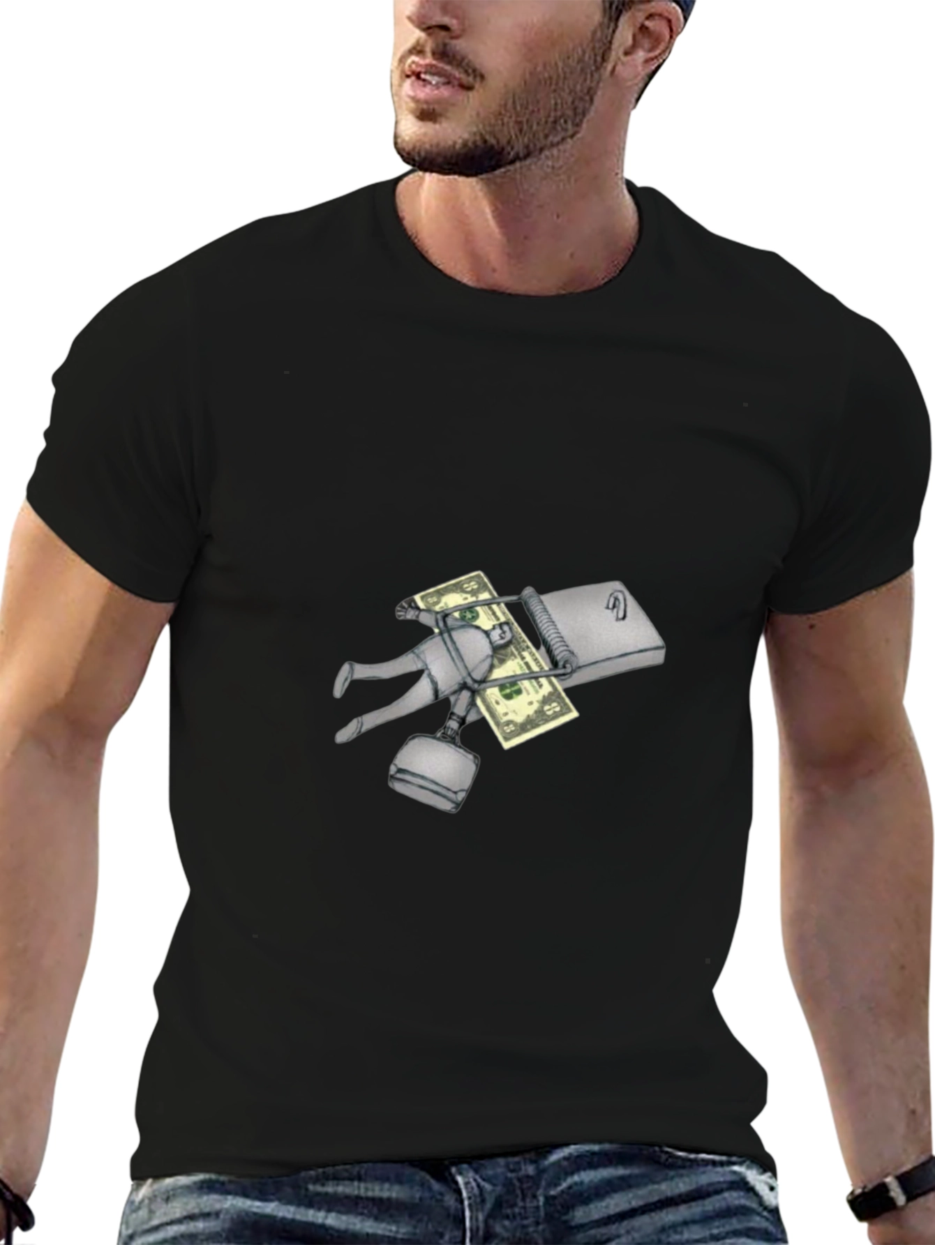 Black Funny Money Trap T-Shirt  view 6