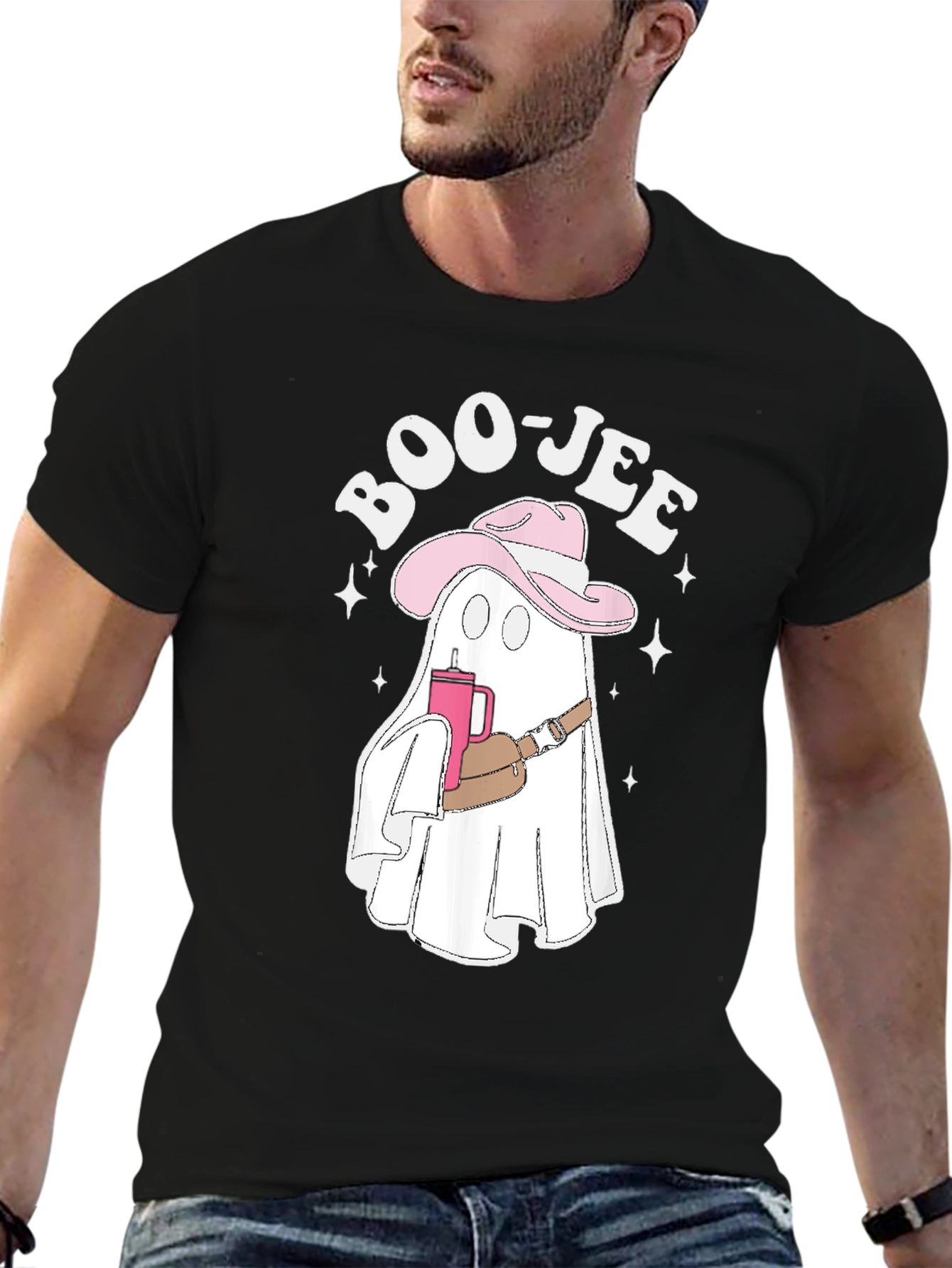 Boo-jee Ghost Cowboy Graphic T-Shirt - 6