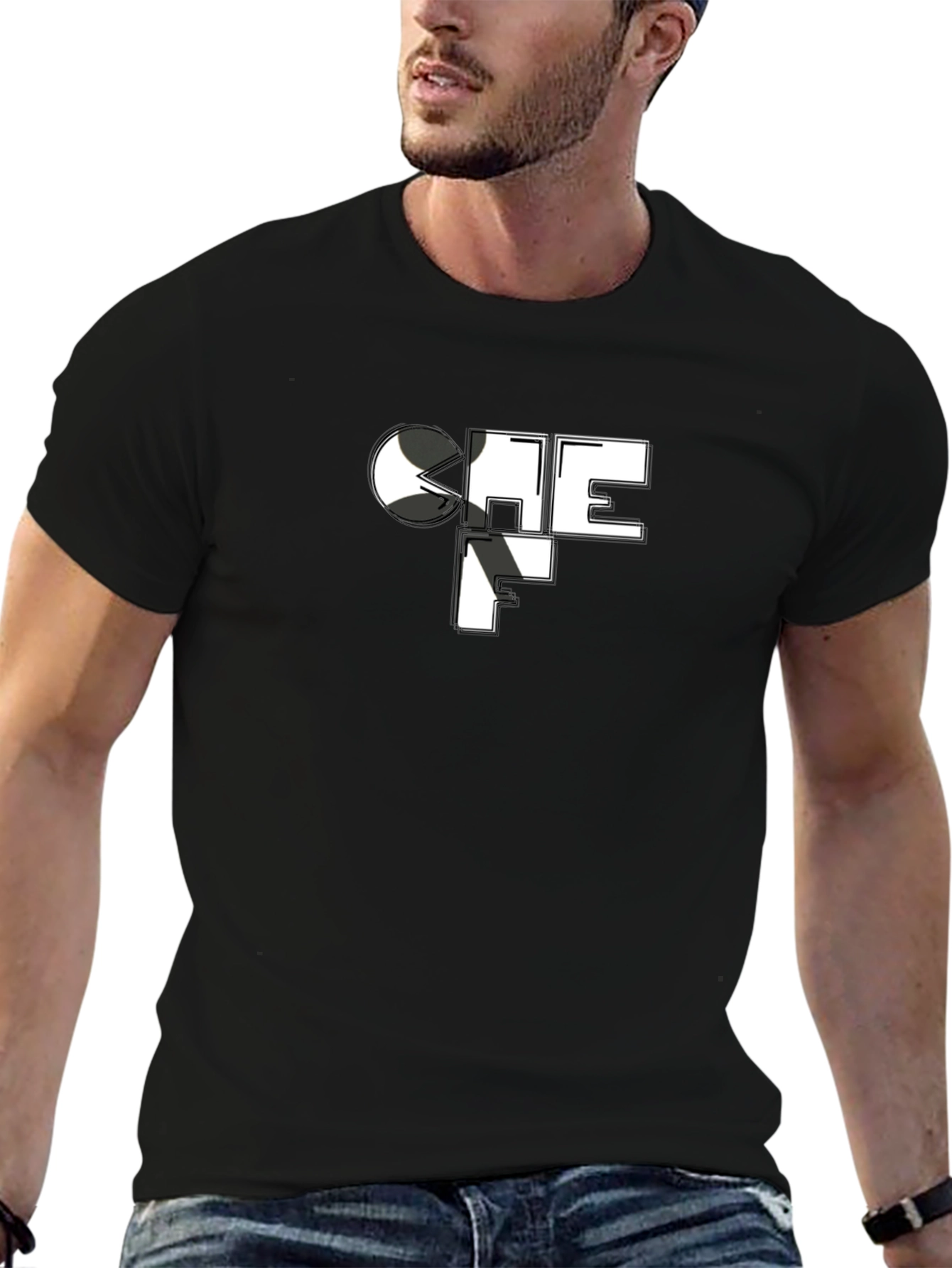 Black Chef Graphic Black T-Shirt - Culinary Fashion view 6