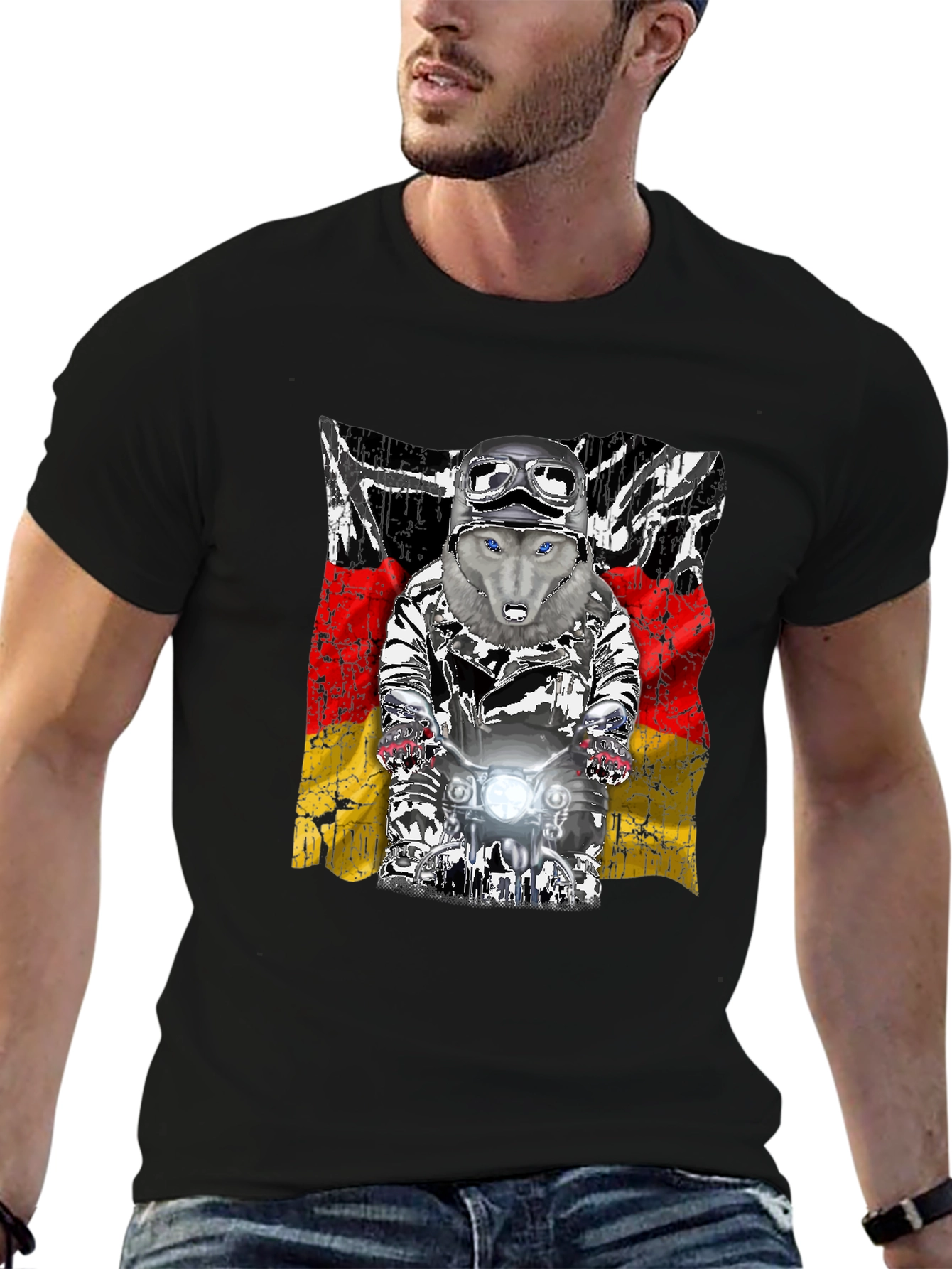 Wolf Rider T-Shirt - German Flag Design - 6