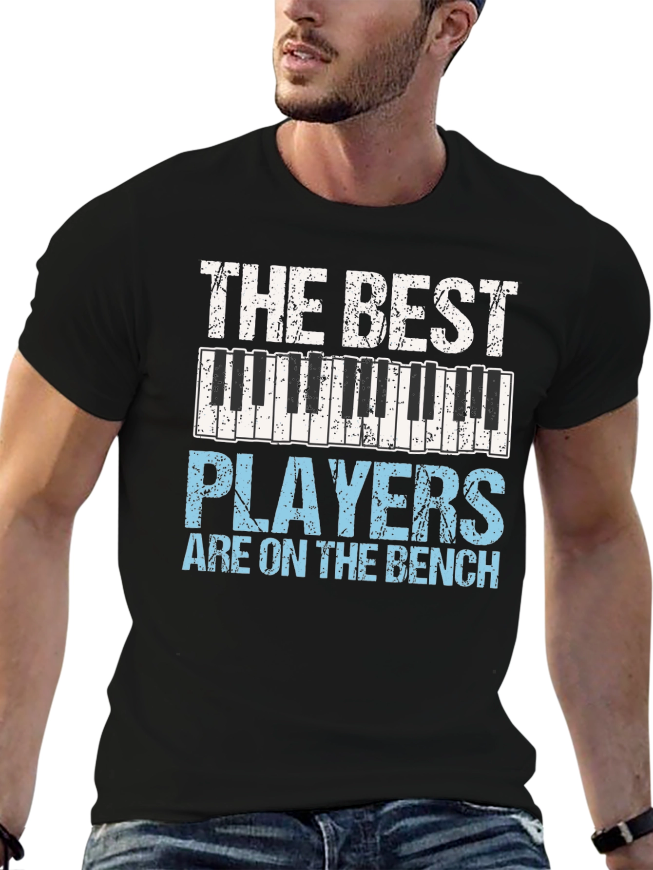 Black The Best Players on the Bench Graphic Tee view 6
