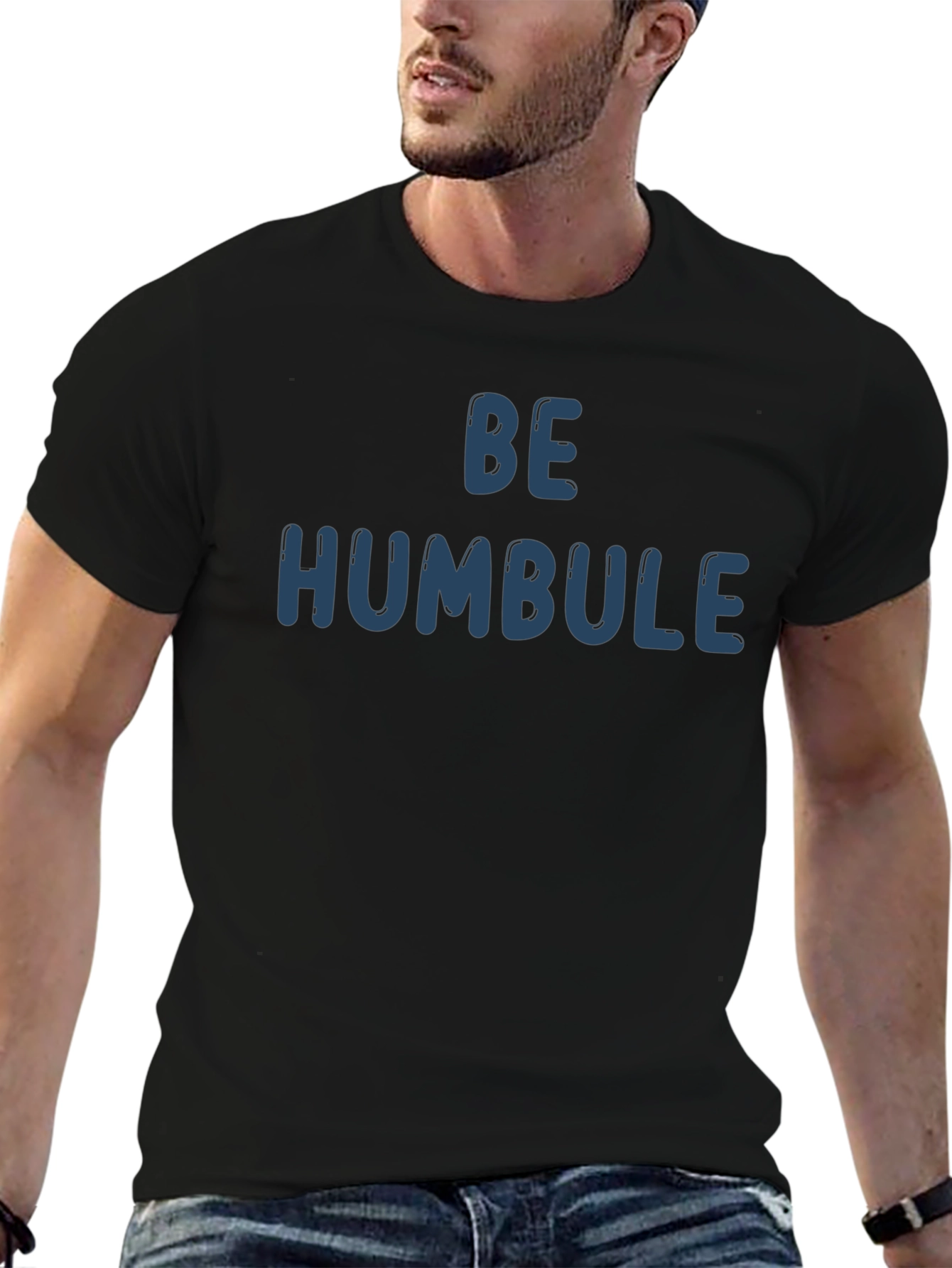 Black Be Humbule - Men's Graphic T-Shirt view 6