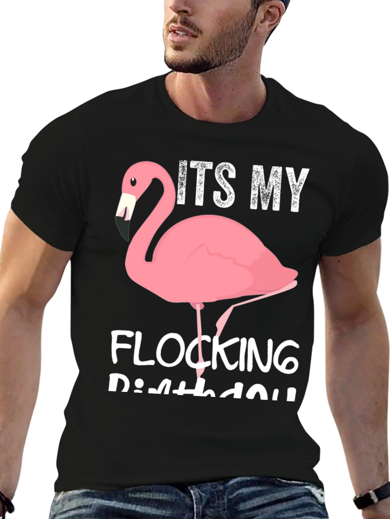 Black It's My Flocking Birthday T-Shirt view 6