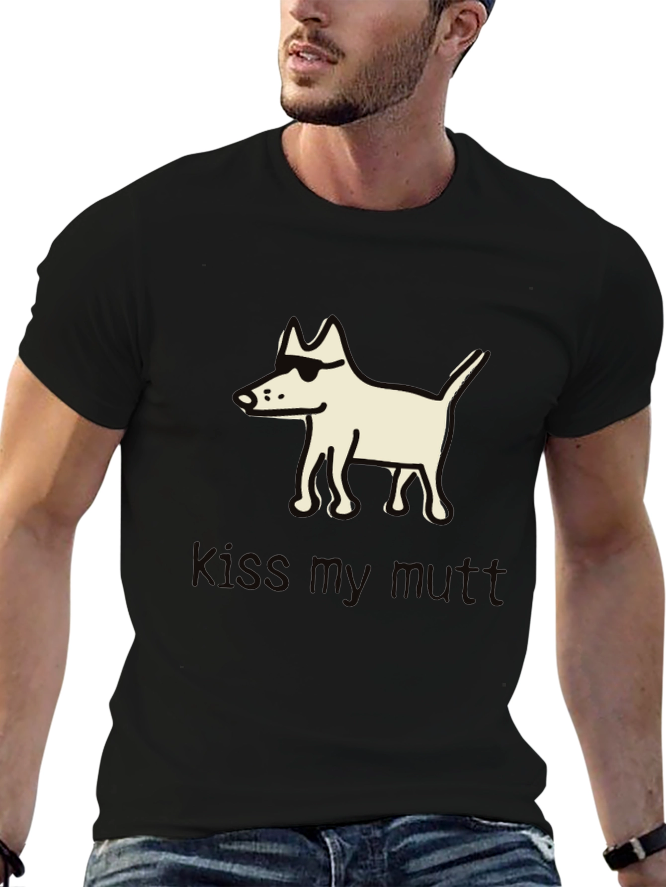 Black Cool Mutt T-Shirt - Black view 6