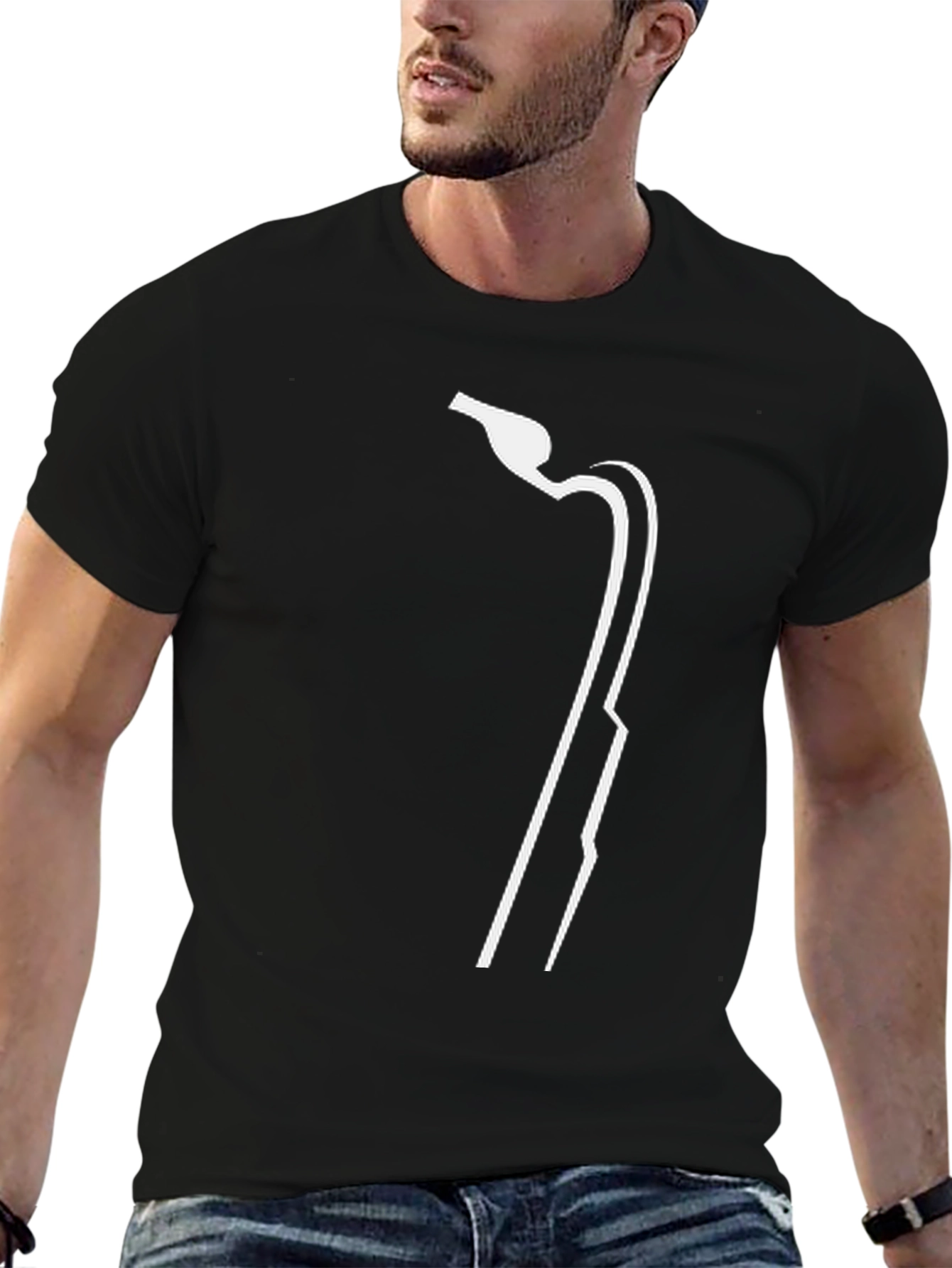 Black Saxophone Graphic Tee - Cool Musician Shirt view 6