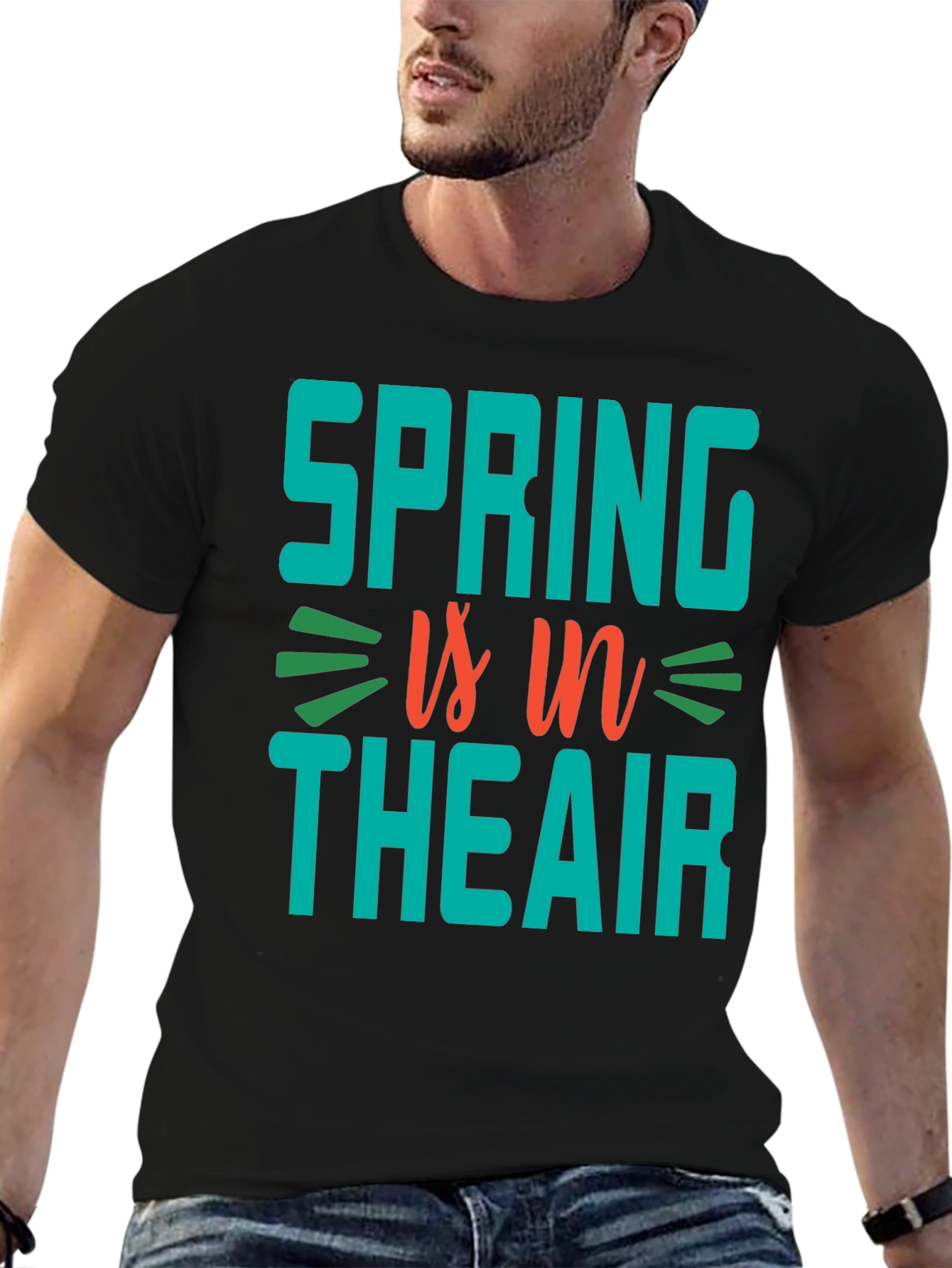 Black Spring is in the Air Graphic T-Shirt view 6