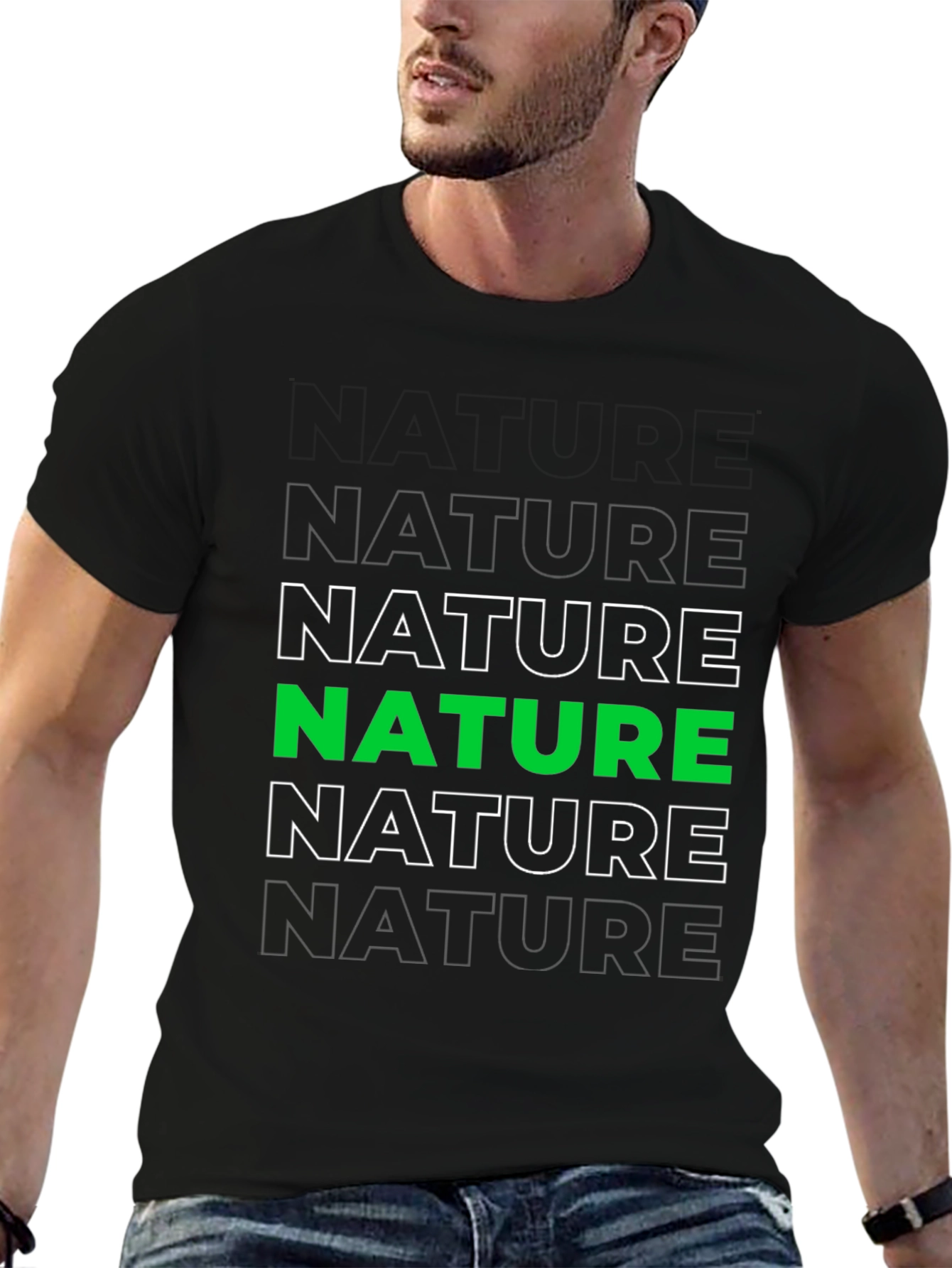 Black Nature Graphic Tee - Eco-Friendly Fashion view 6