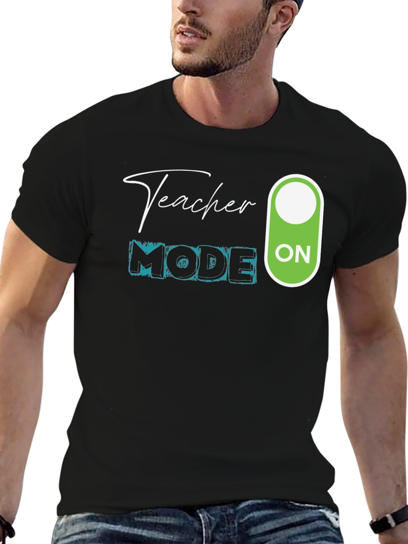 Black Teacher Mode On T-Shirt view 6