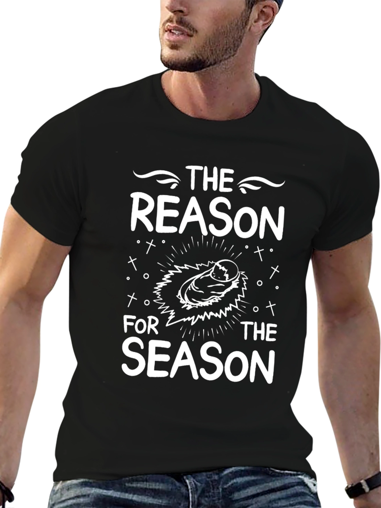 Black Reason for the Season Graphic Tee view 6