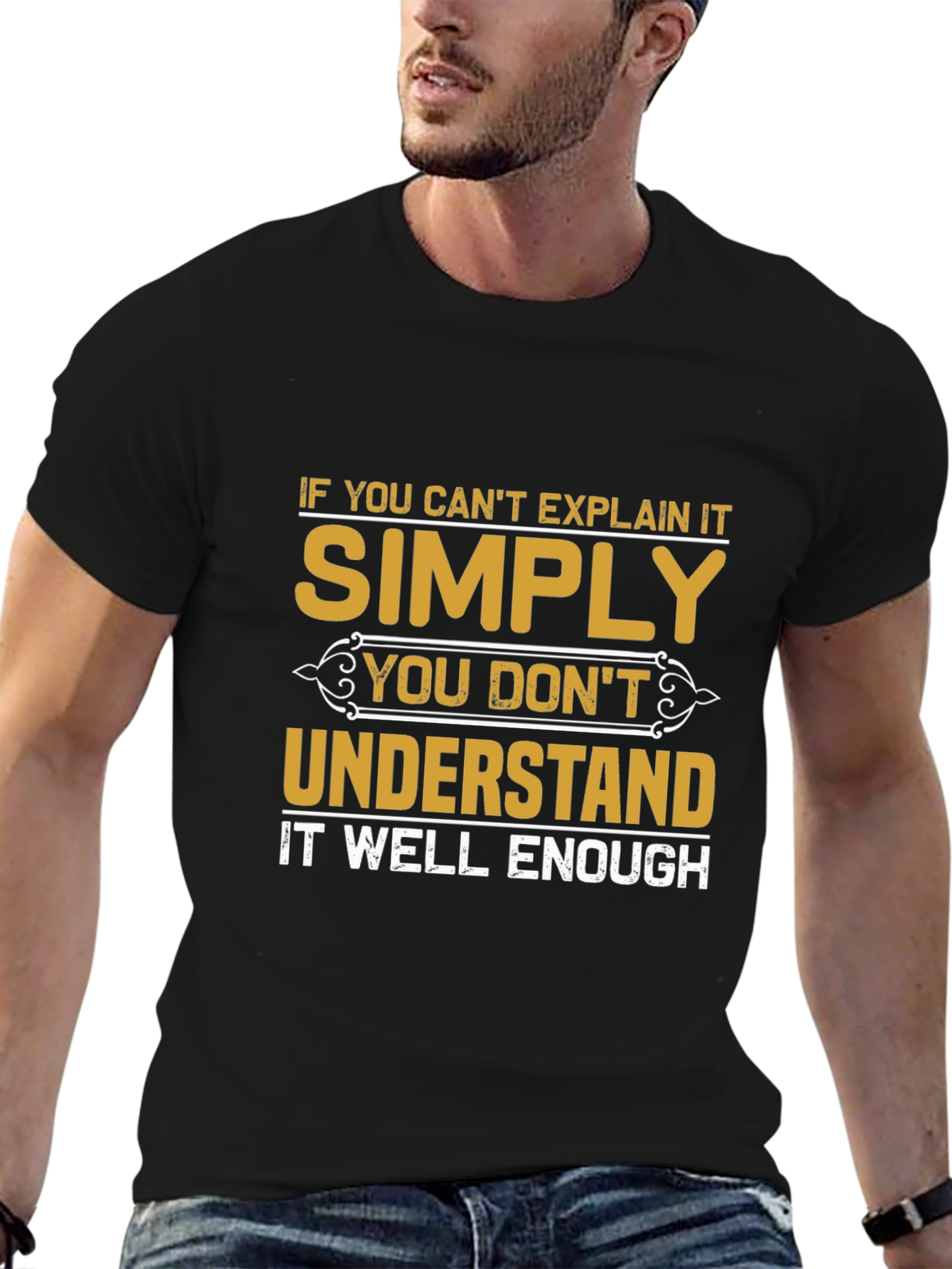 Black Simply Understand Graphic Tee view 6
