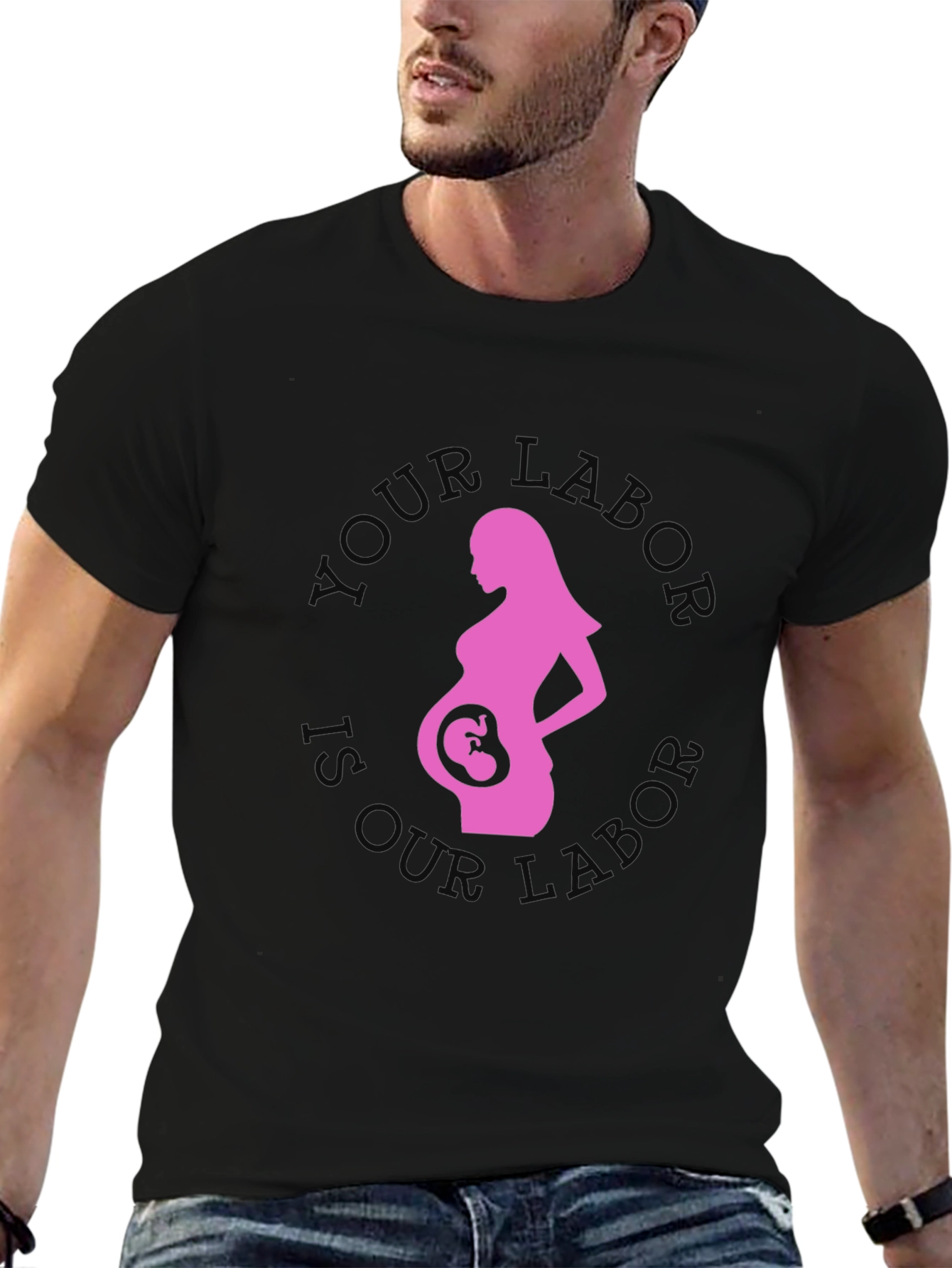 Black Pregnancy T-Shirt: Your Labor Is Our Legacy view 6