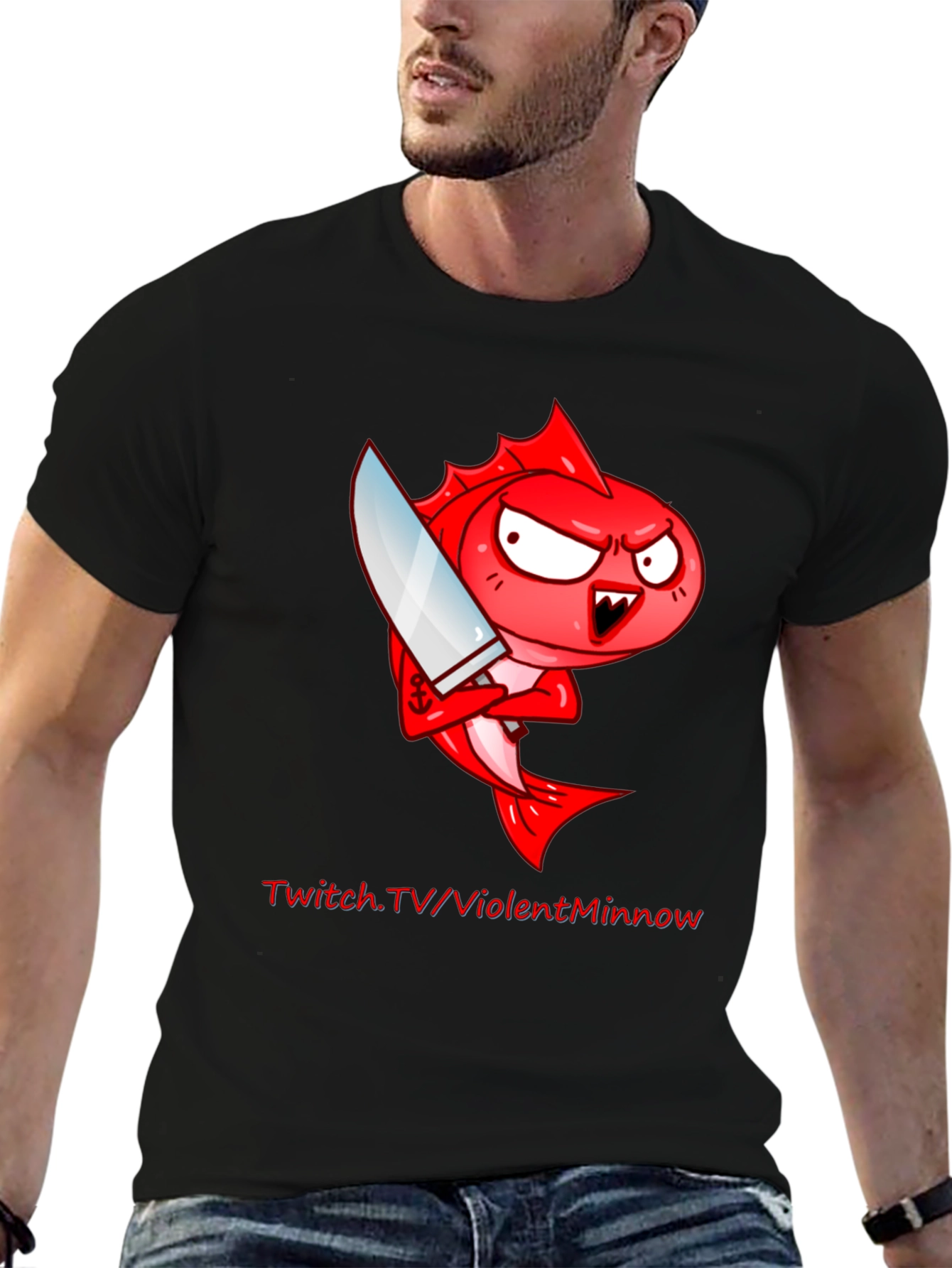 Black Violent Minnow Graphic Tee view 6