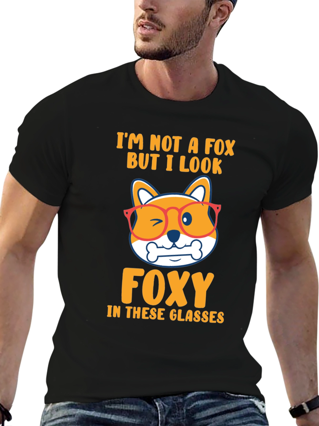 Foxy Dog Graphic T-Shirt - Fun Animal Tee - 6