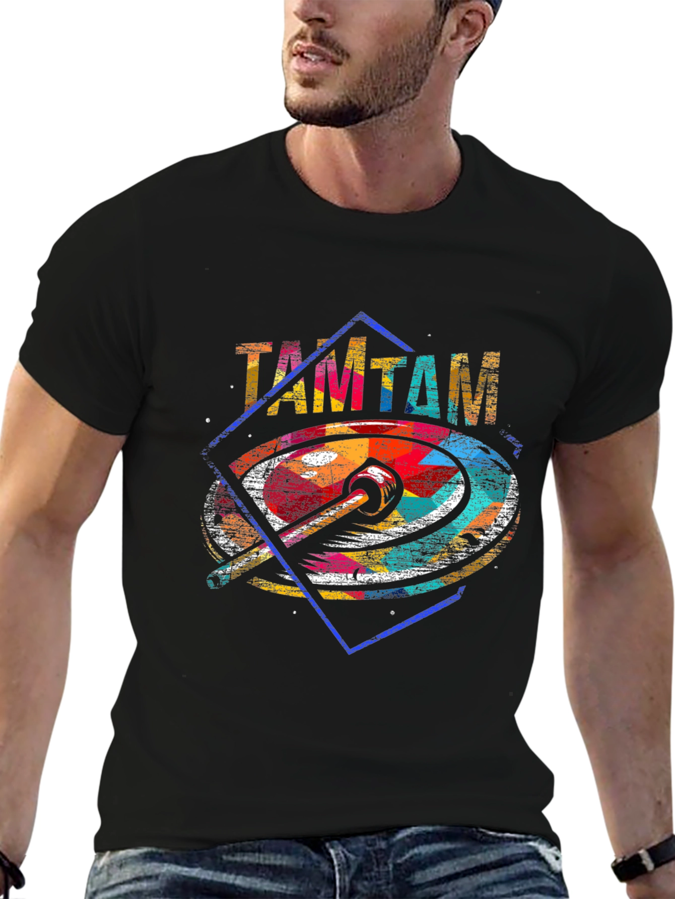 Black TAM TAM Graphic Tee view 6