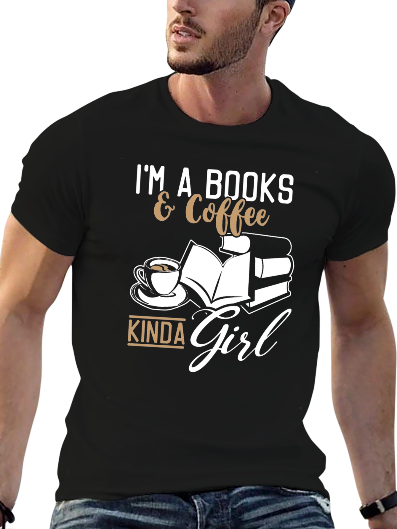 Black Books & Coffee Kinda Girl T-Shirt view 6