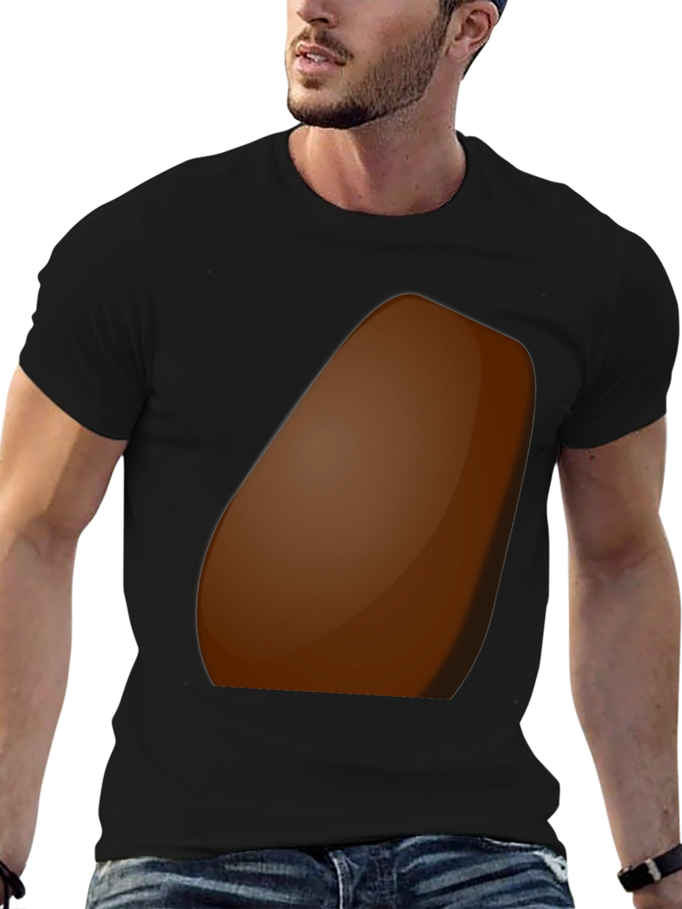 Black Chocolate Chip Cookie T-Shirt - Soft Cotton Blend view 6