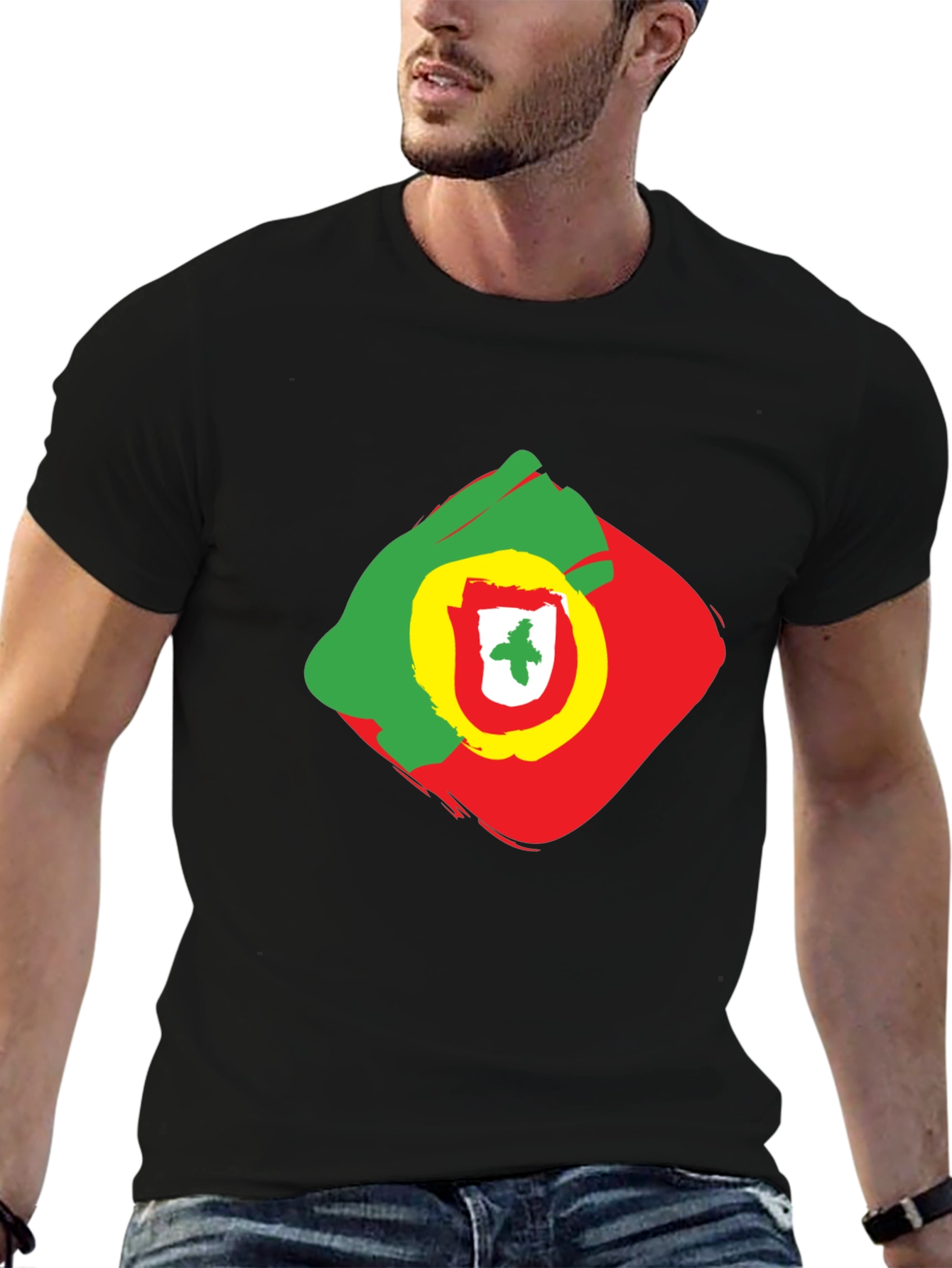 Portugal Flag Graphic Print T-Shirt - 6