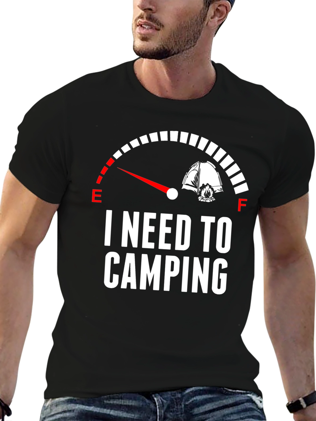 Black I Need To Camping Graphic Tee view 6