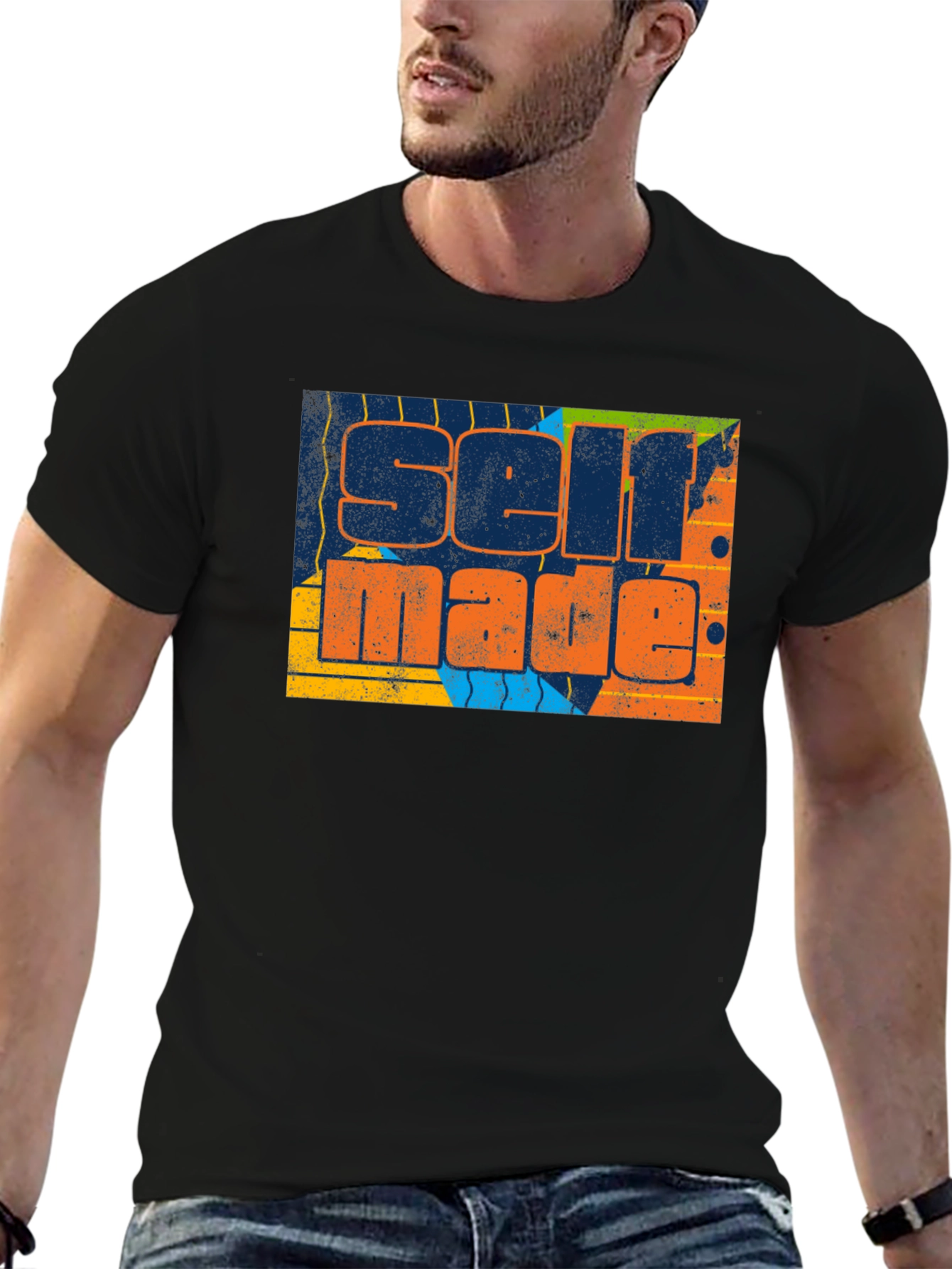 Black Self Made Graphic Tee - Black T-Shirt view 6