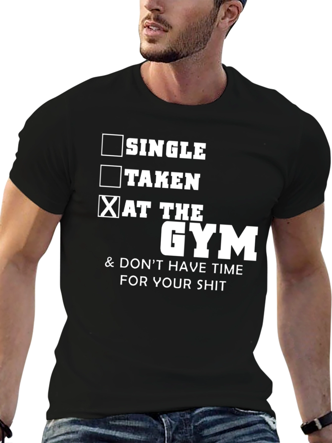Gym Humor Graphic Tee - Single Taken at the Gym - 6