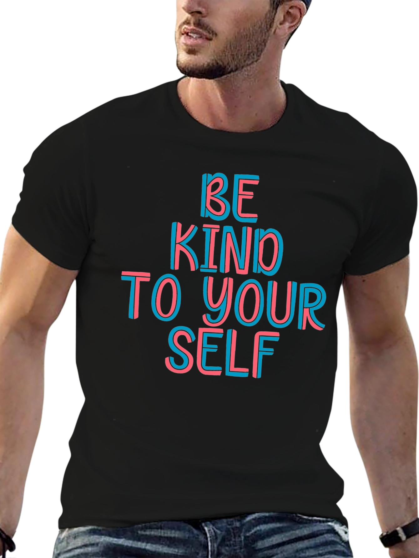 Black Be Kind To Yourself Graphic Tee view 6