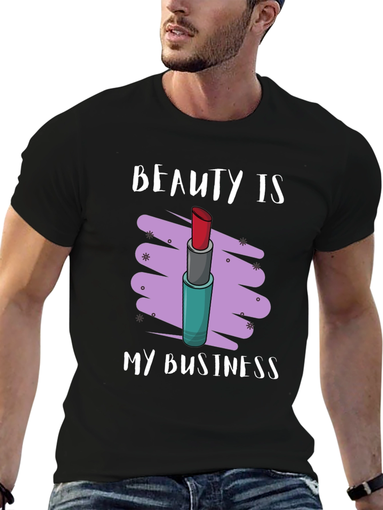 Black Beauty Is My Business Lipstick Graphic Tee view 6