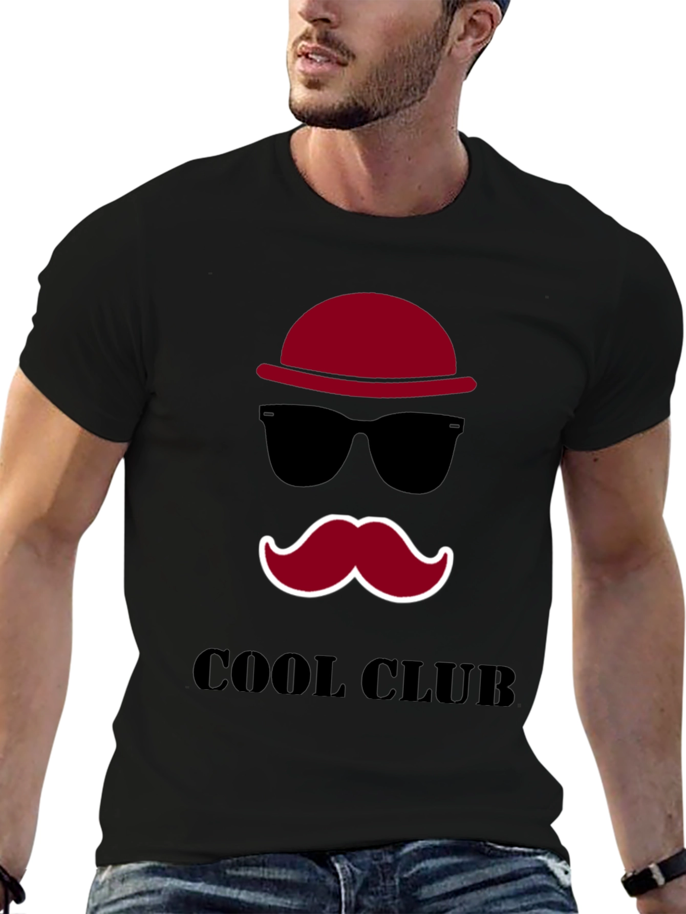 Black Cool Club Graphic Tee - Stylish & Unique Design view 6