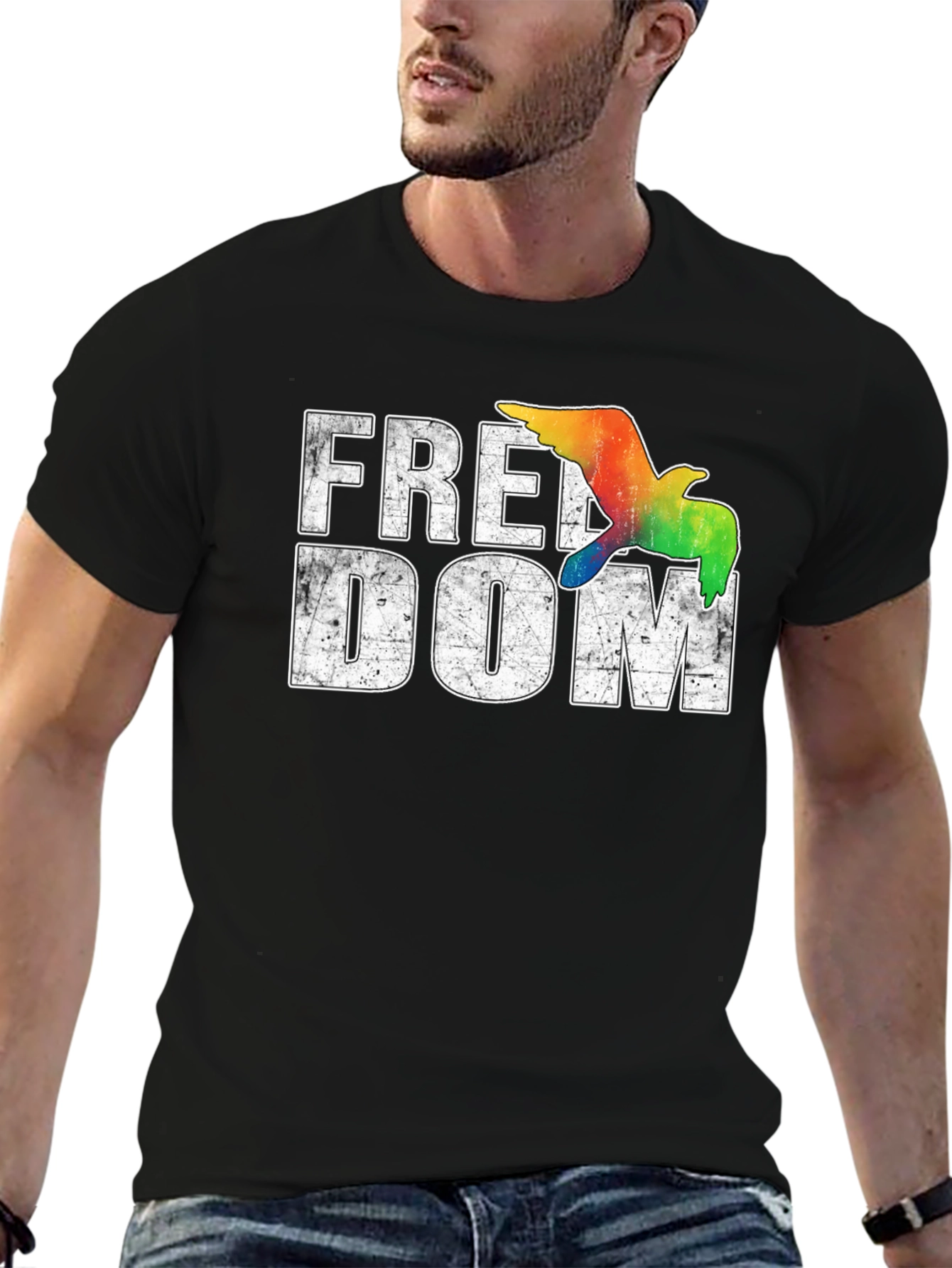 Black Freedom Bird Pride T-Shirt view 6