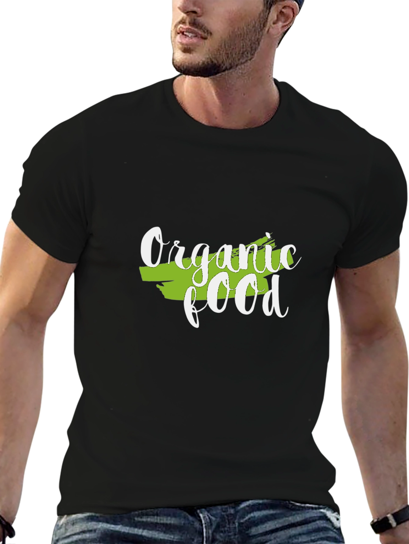 Black Organic Food Graphic Tee - Eco-Friendly Fashion view 6
