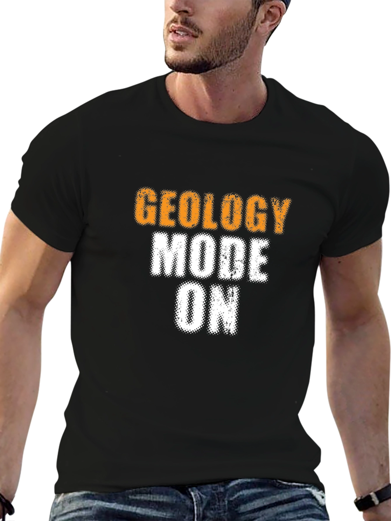 Black Geology Mode On Graphic Tee - Black view 6
