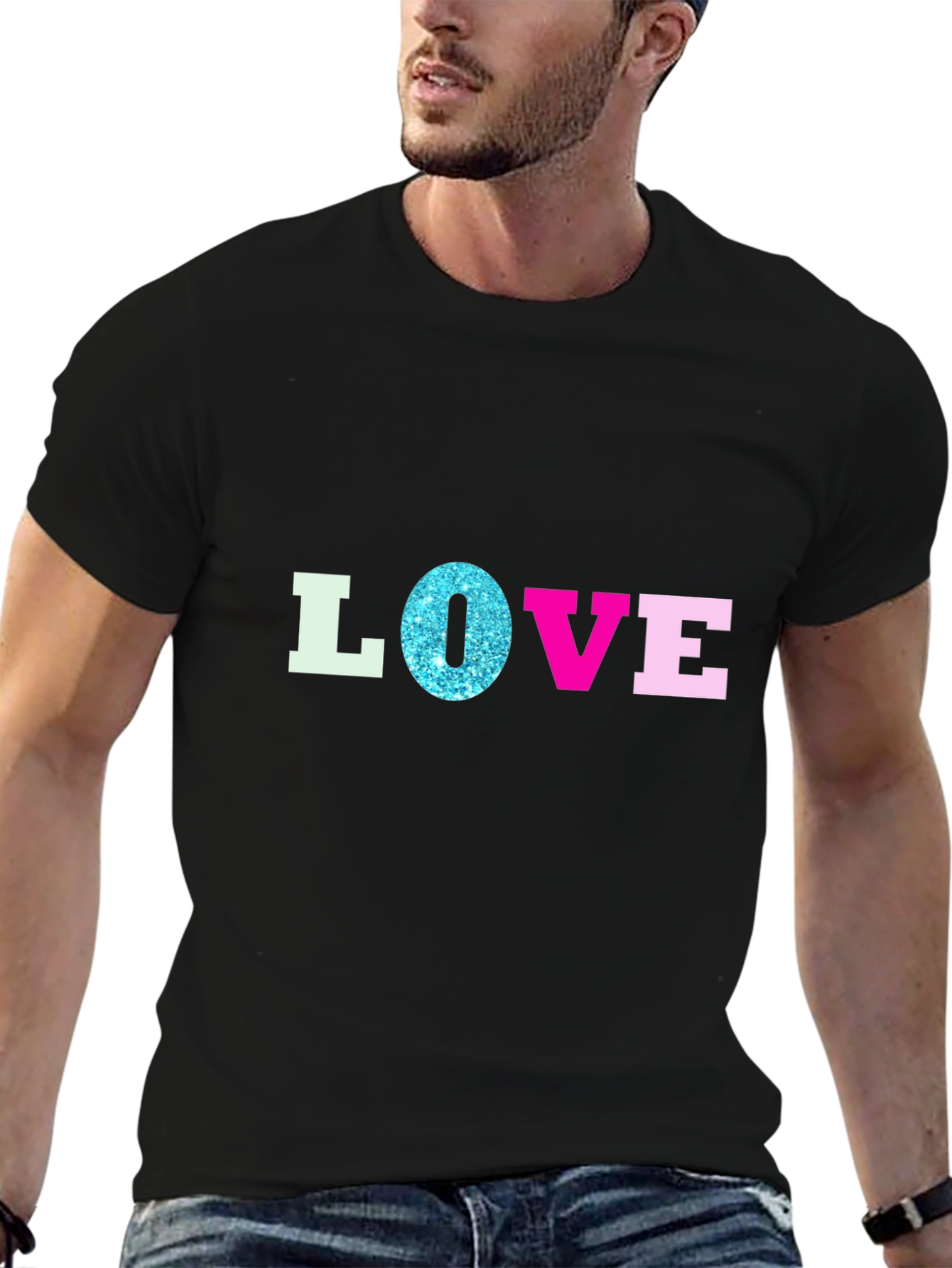 Black Love T-Shirt - Stylish Graphic Tee for Men view 6