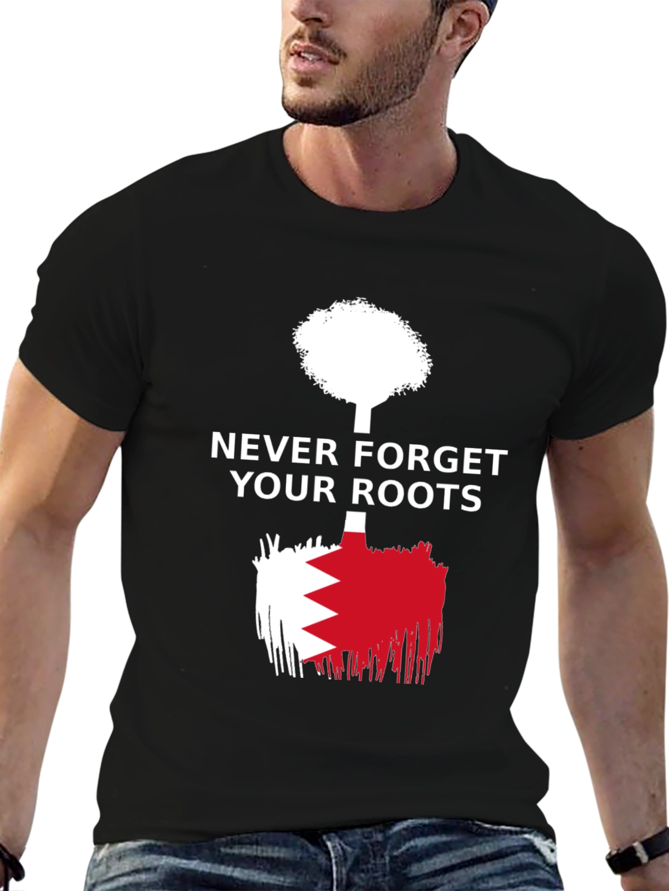 Black Never Forget Roots Graphic T-Shirt view 6