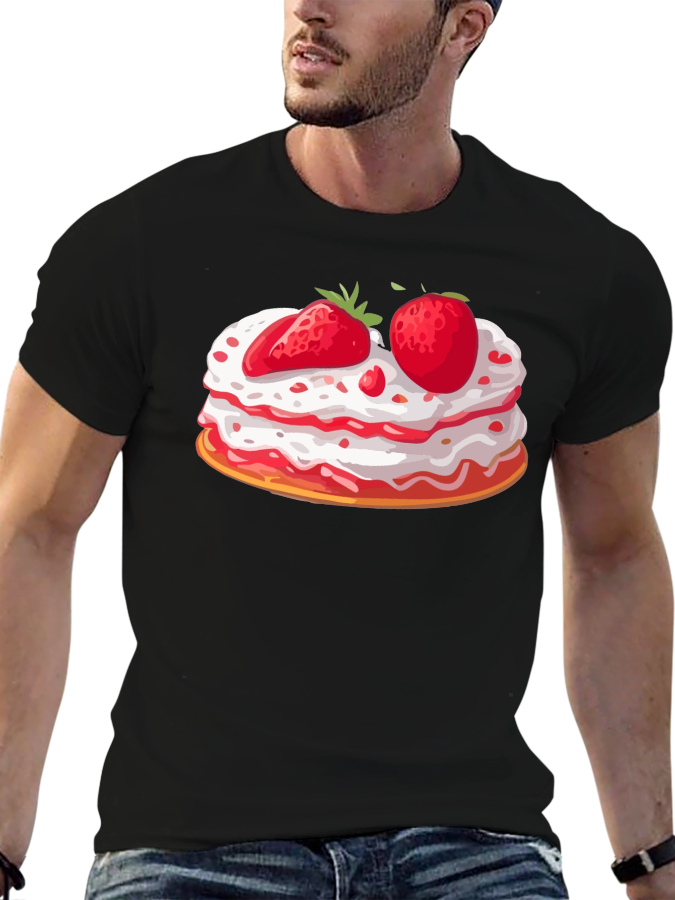 Black Strawberry Shortcake T-Shirt - Sweet Treat Tee view 6