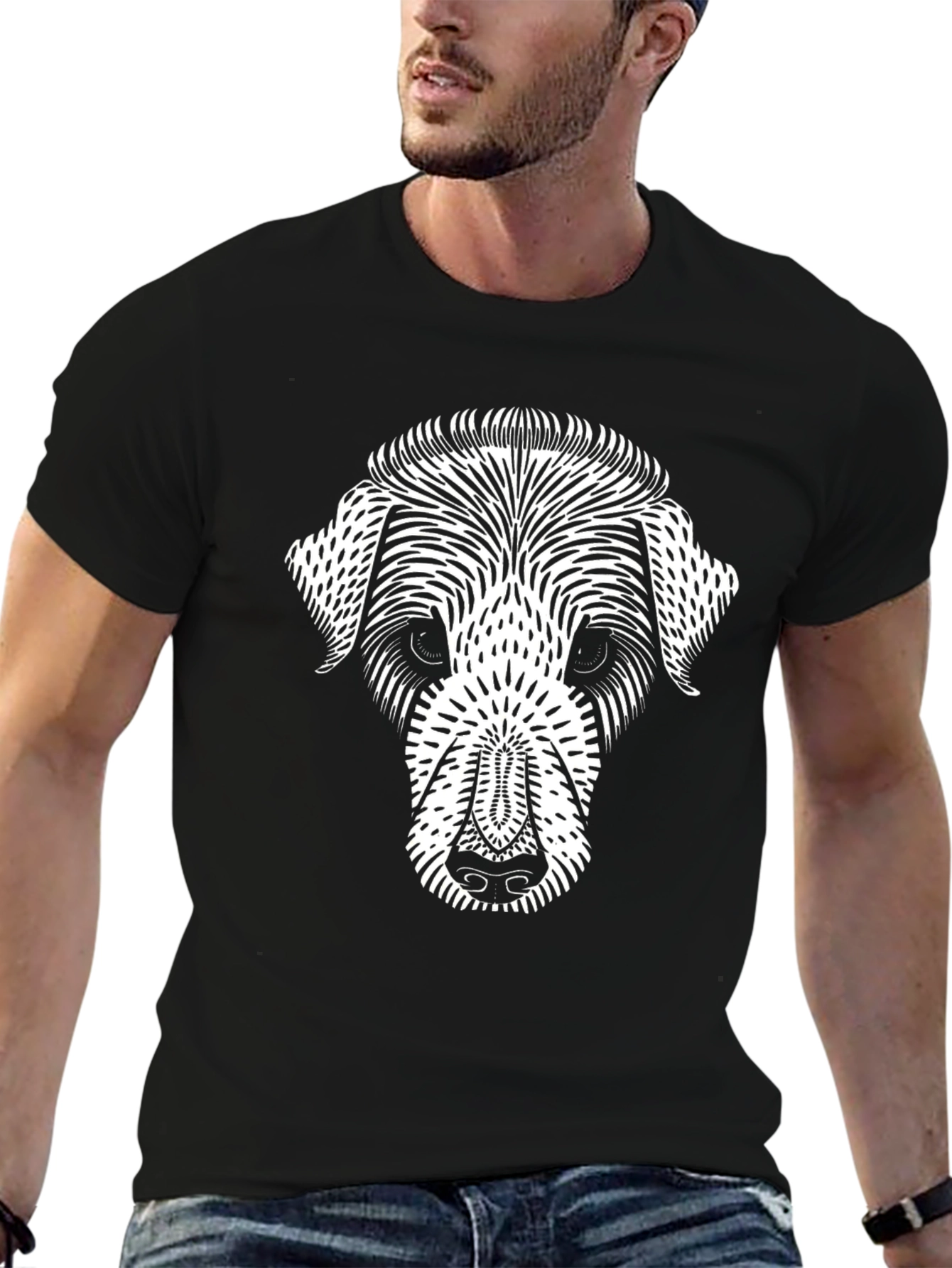 Black Dog Graphic Black T-Shirt view 6