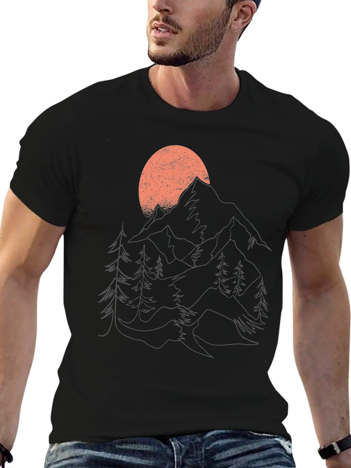 Black Mountain Sunset Graphic Tee - Nature Inspired Comfort view 6