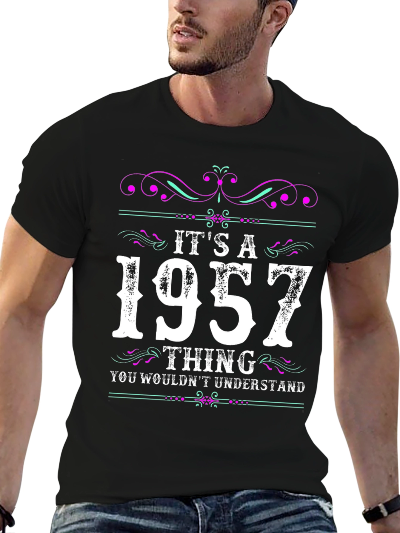 Black It's A 1957 Thing - Graphic T-Shirt view 6